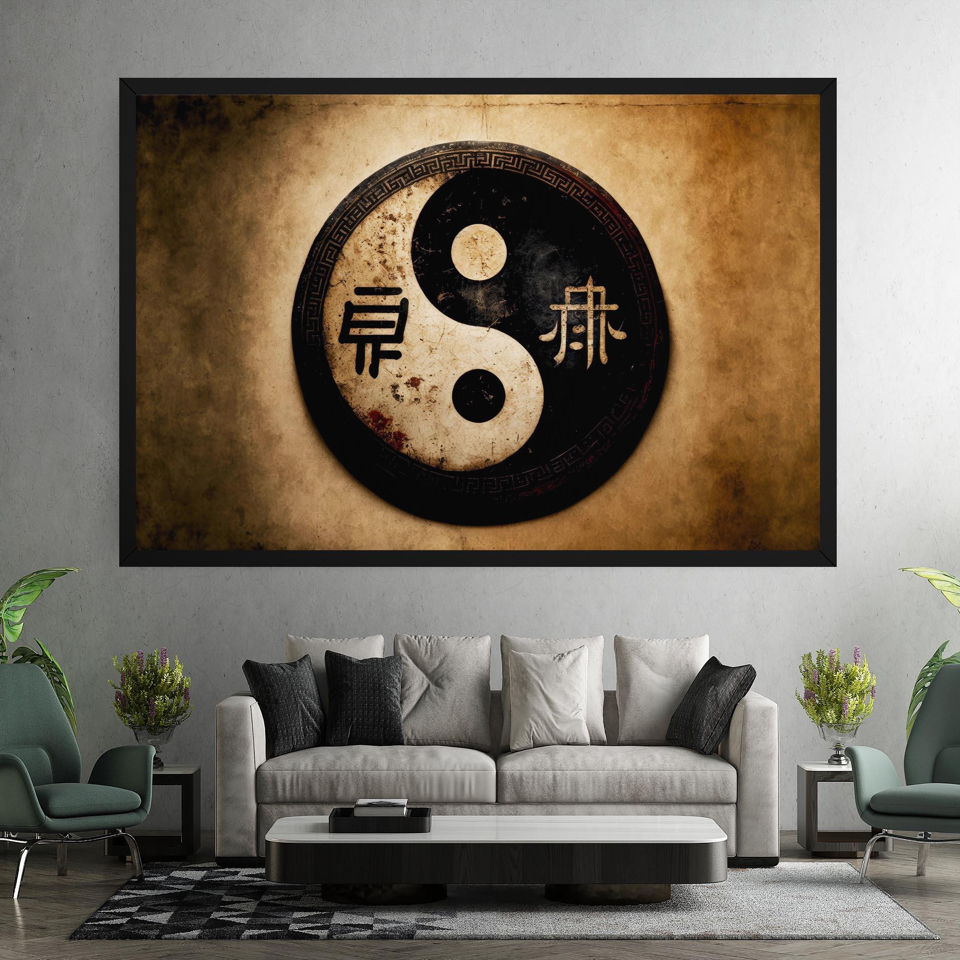 Leinwandbild Chinese Yinyang mockup 7