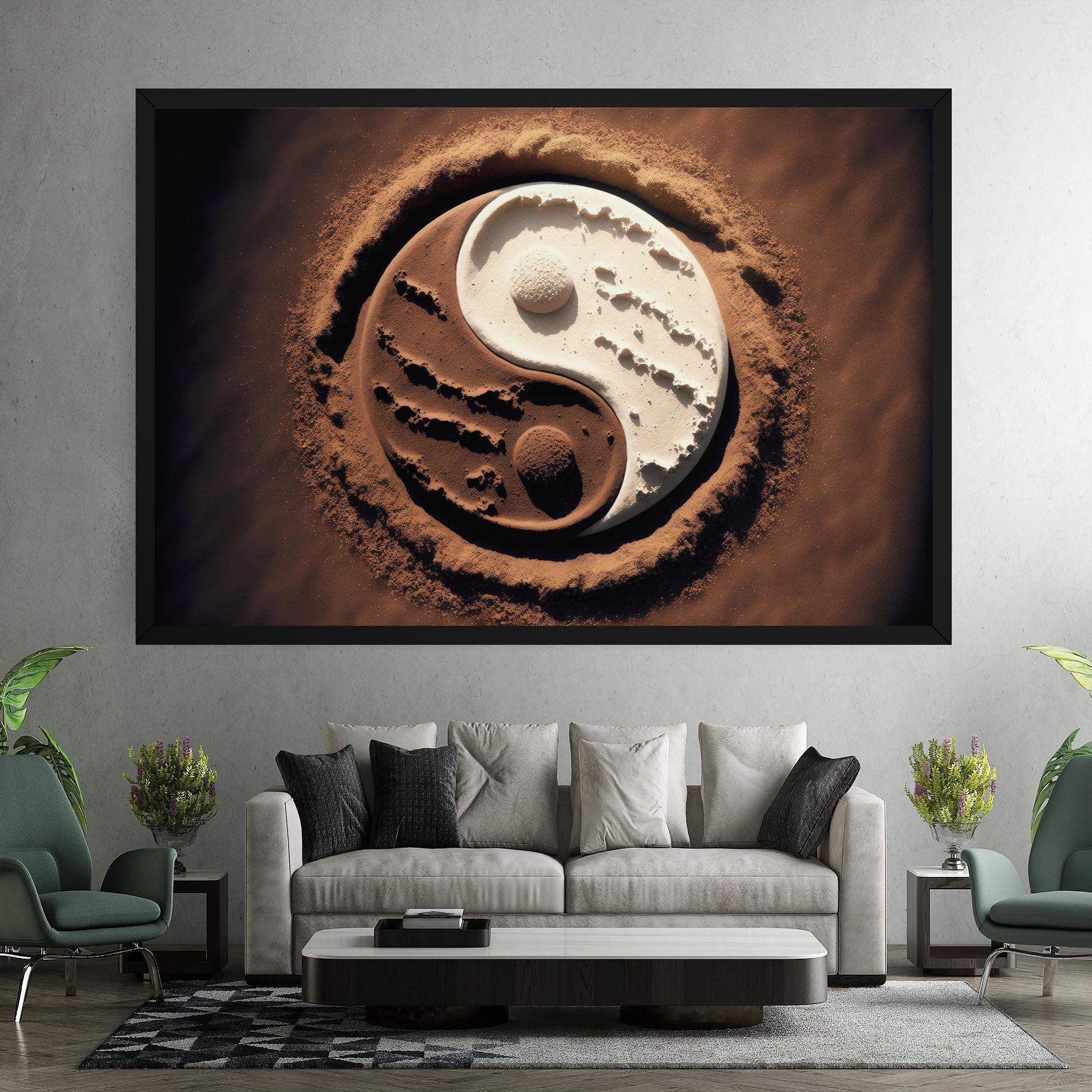 Leinwandbild Earth Yinyang mockup 7