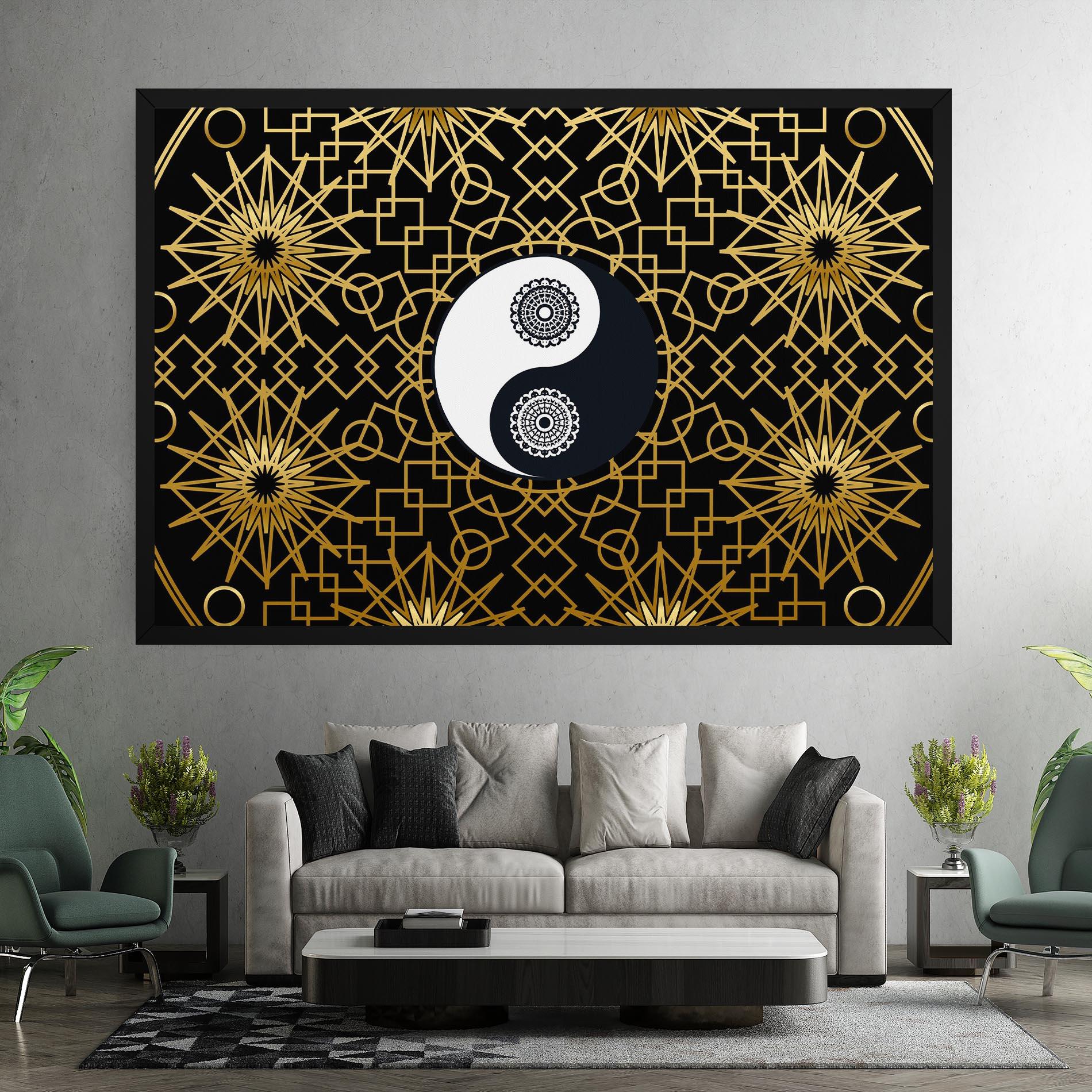 Leinwandbild Meditation Yin Yang mockup 7