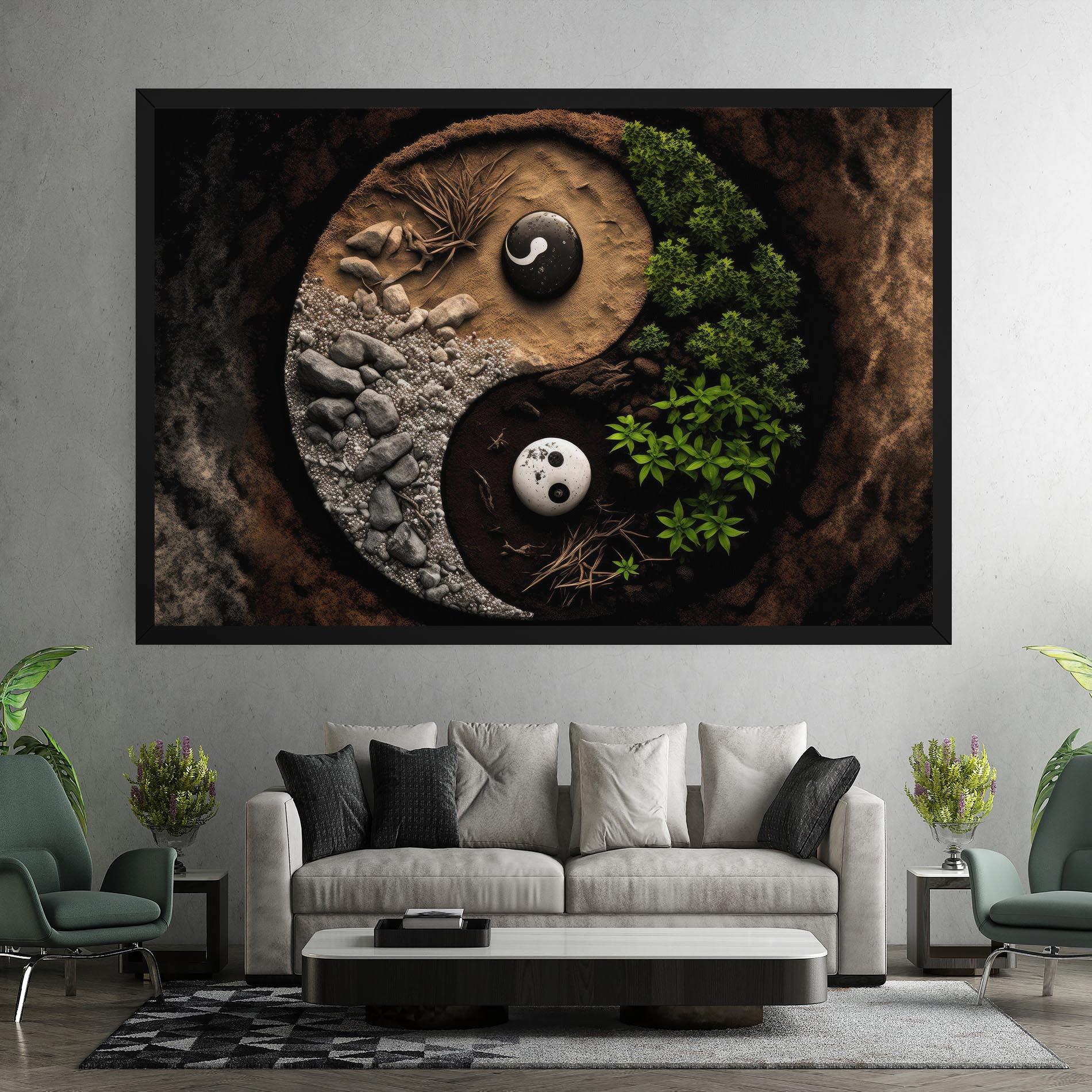 Leinwandbild Nature Yinyang mockup 7