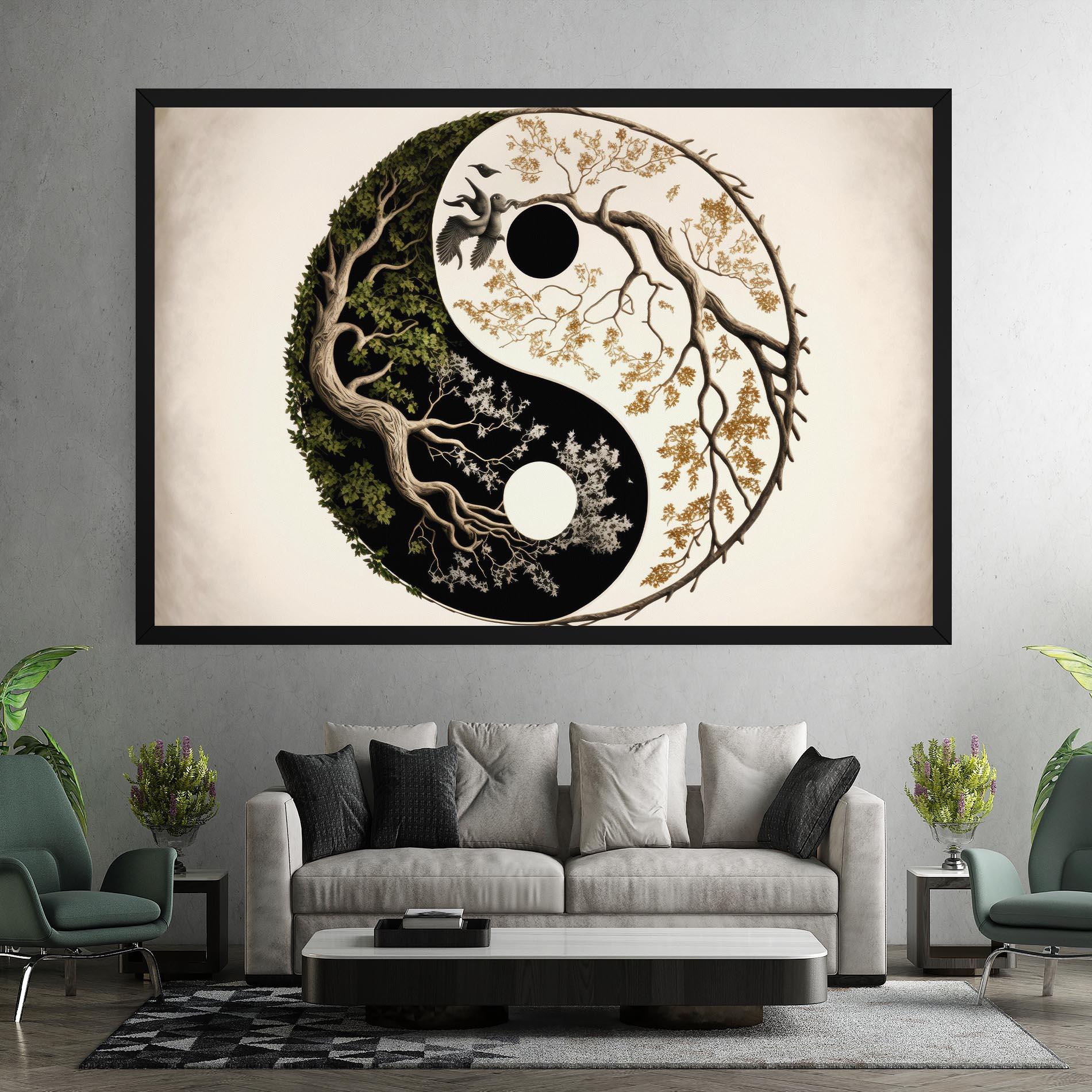 Leinwandbild Tree Yinyang mockup 7