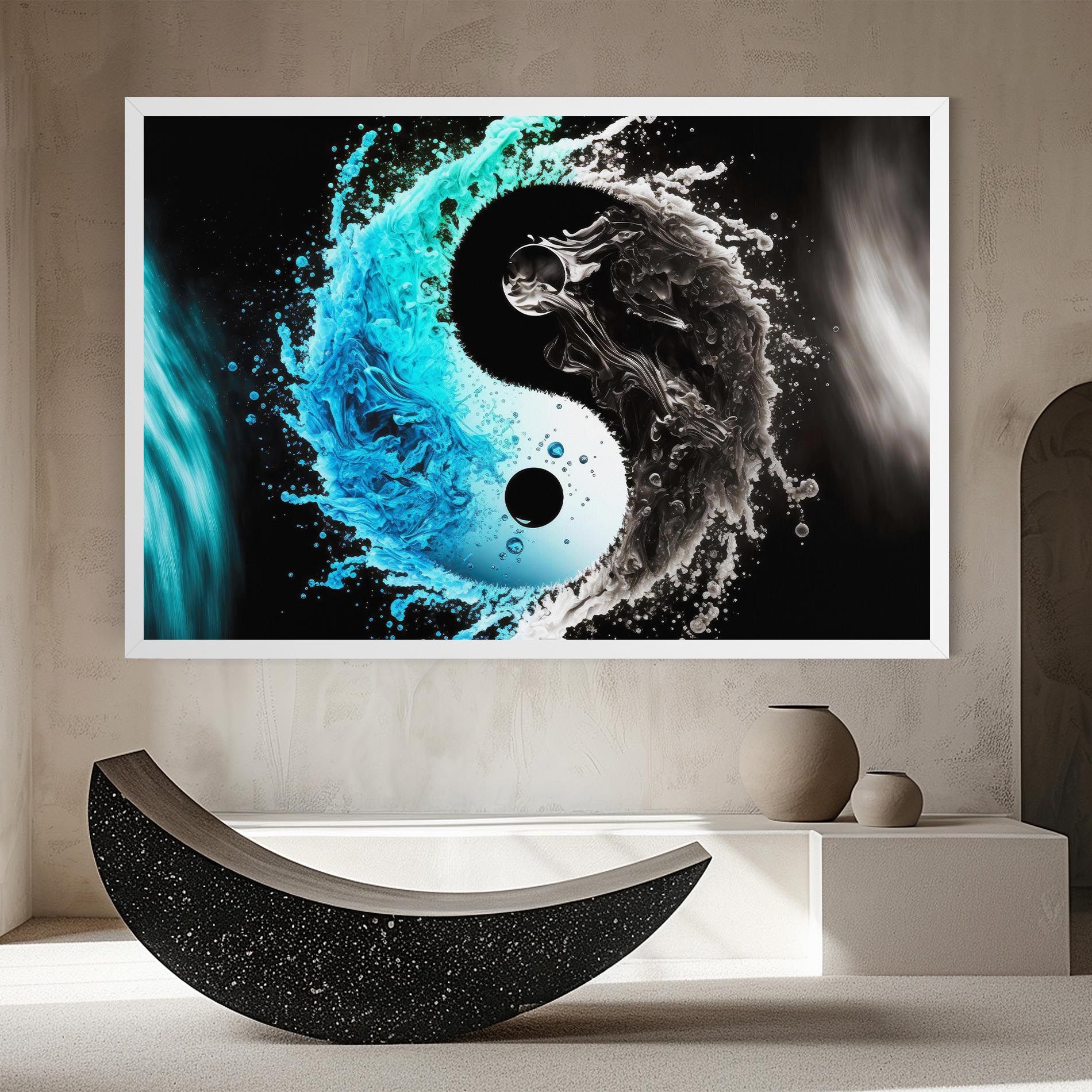 Blue Black Yinyang mockup 8