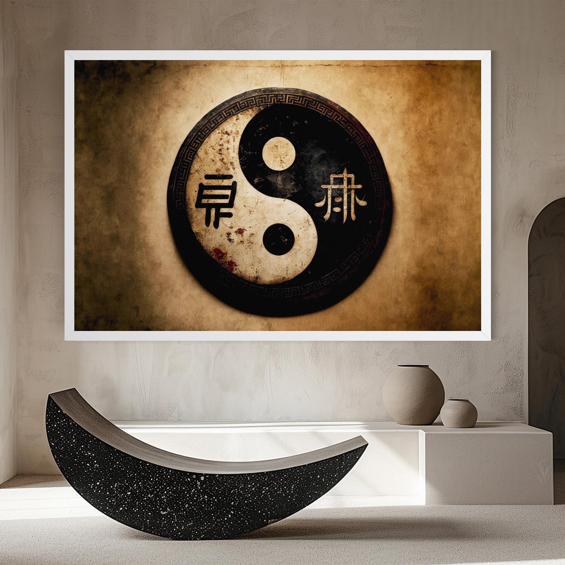 Leinwandbild Chinese Yinyang mockup 8