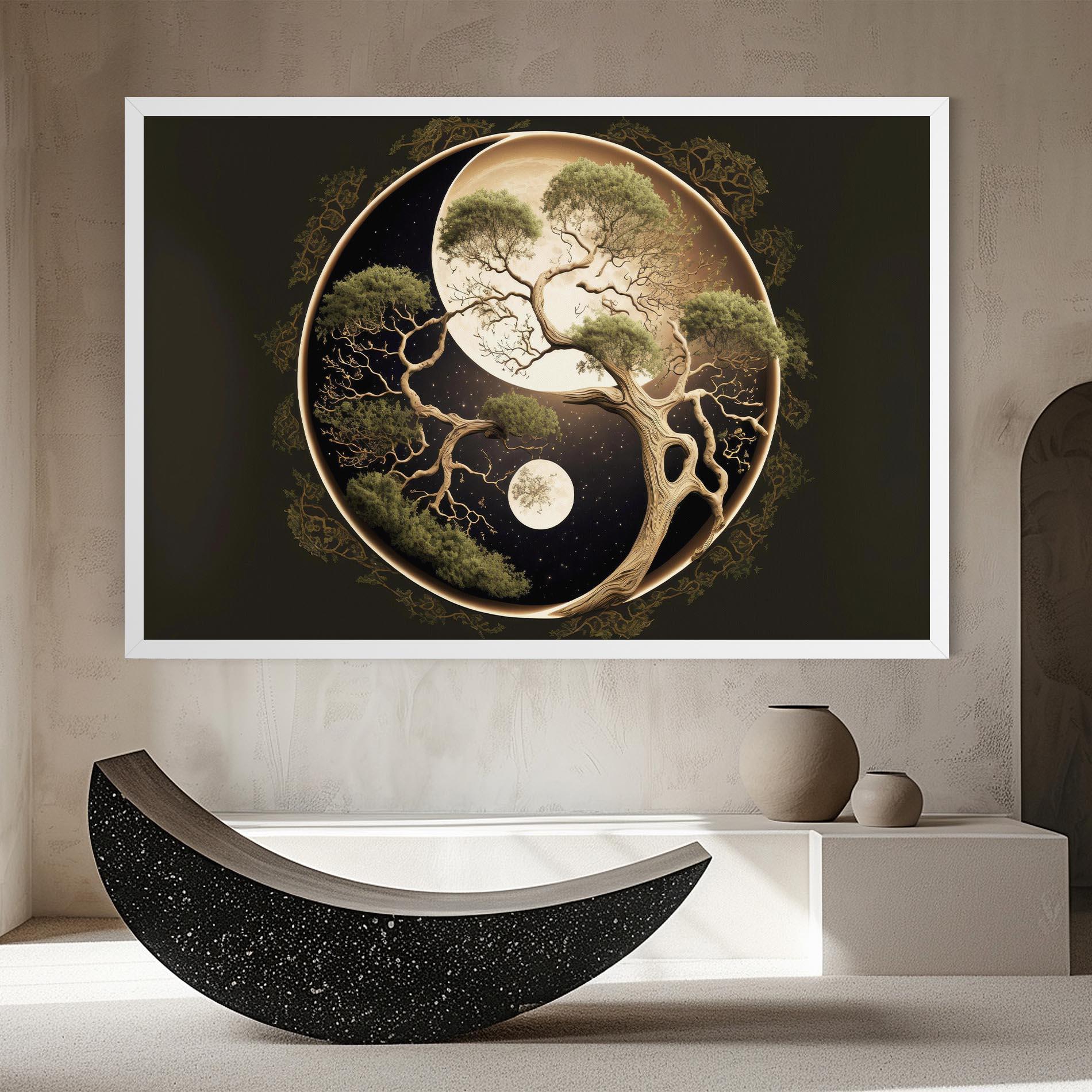 Leinwandbild Green Tree Yinyang mockup 8