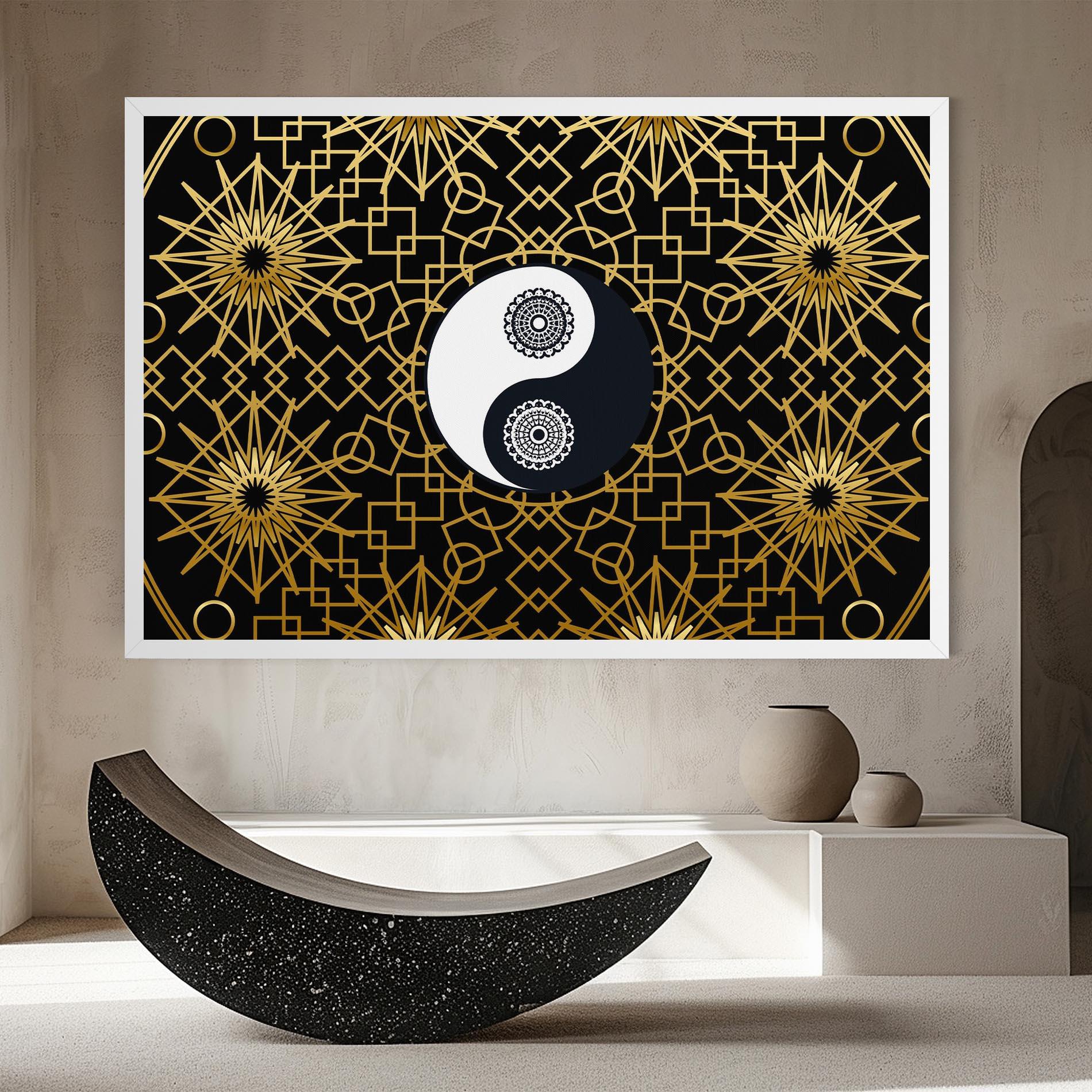 Leinwandbild Meditation Yin Yang mockup 8