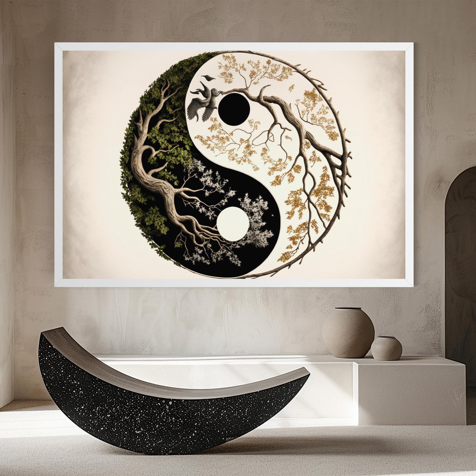 Leinwandbild Tree Yinyang mockup 8