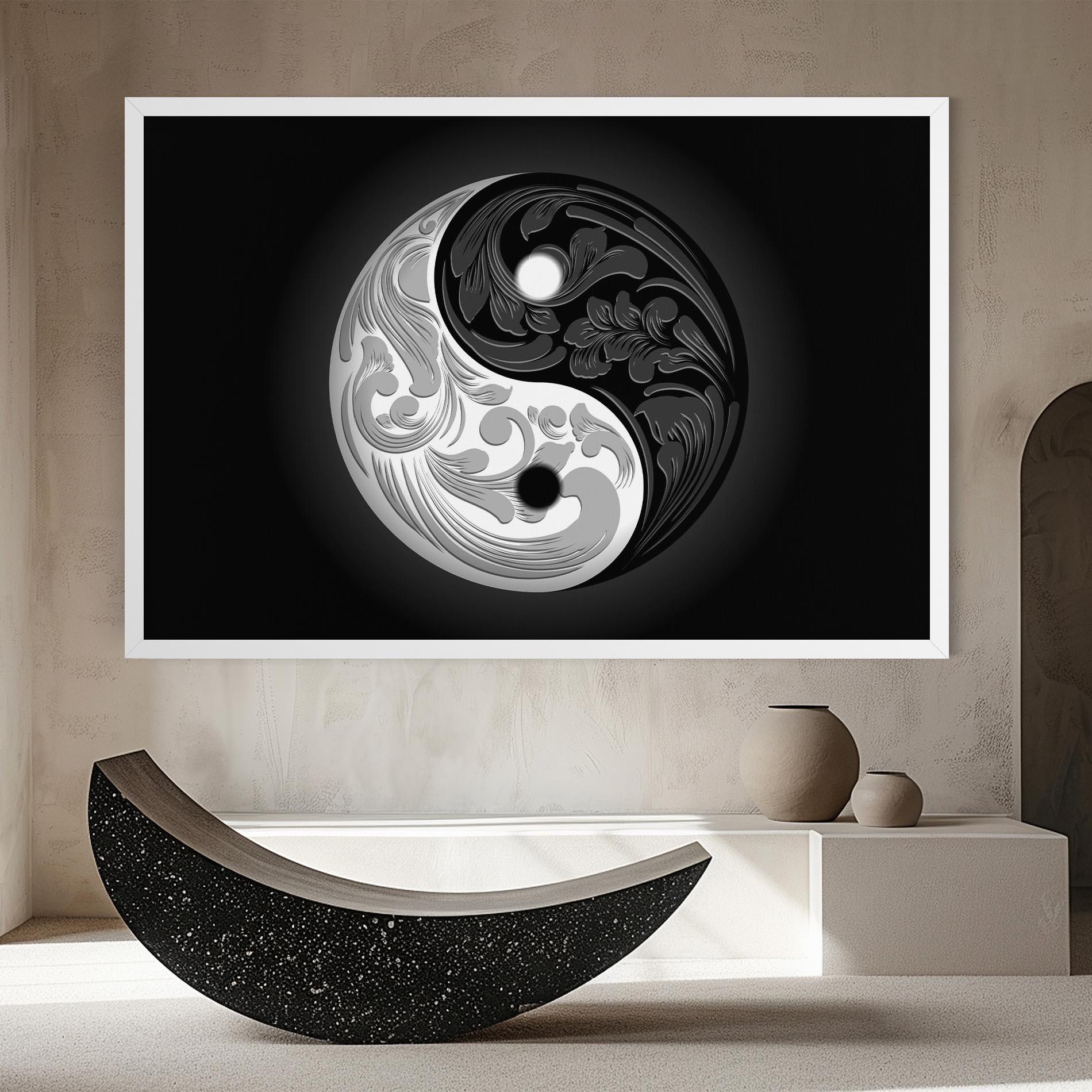 Leinwandbild Yinyang Grey mockup 8