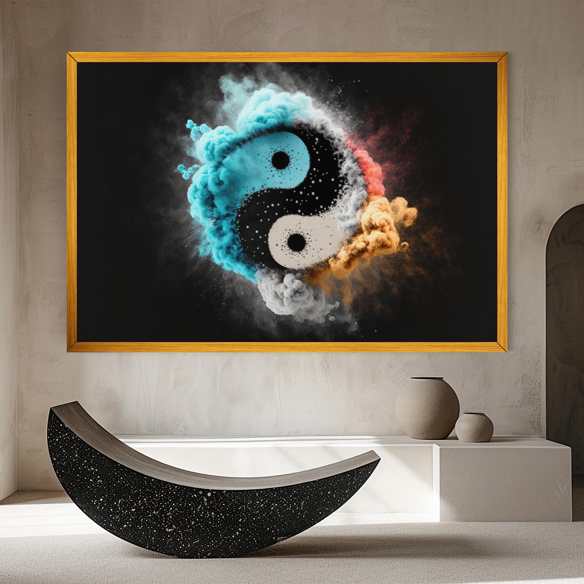 Leinwandbild Blue Smoke Yinuang mockup 8