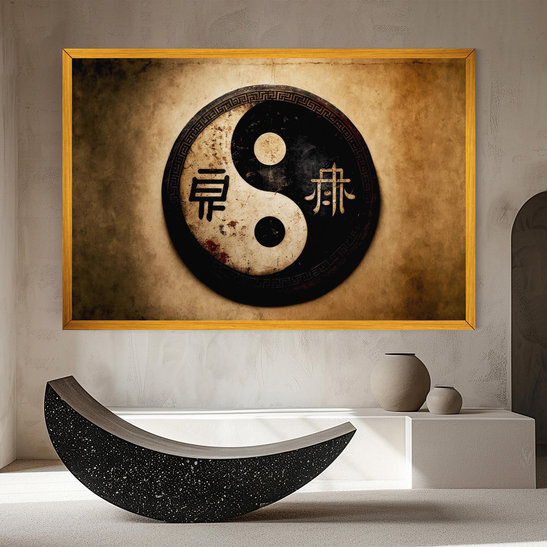 Leinwandbild Chinese Yinyang mockup 8