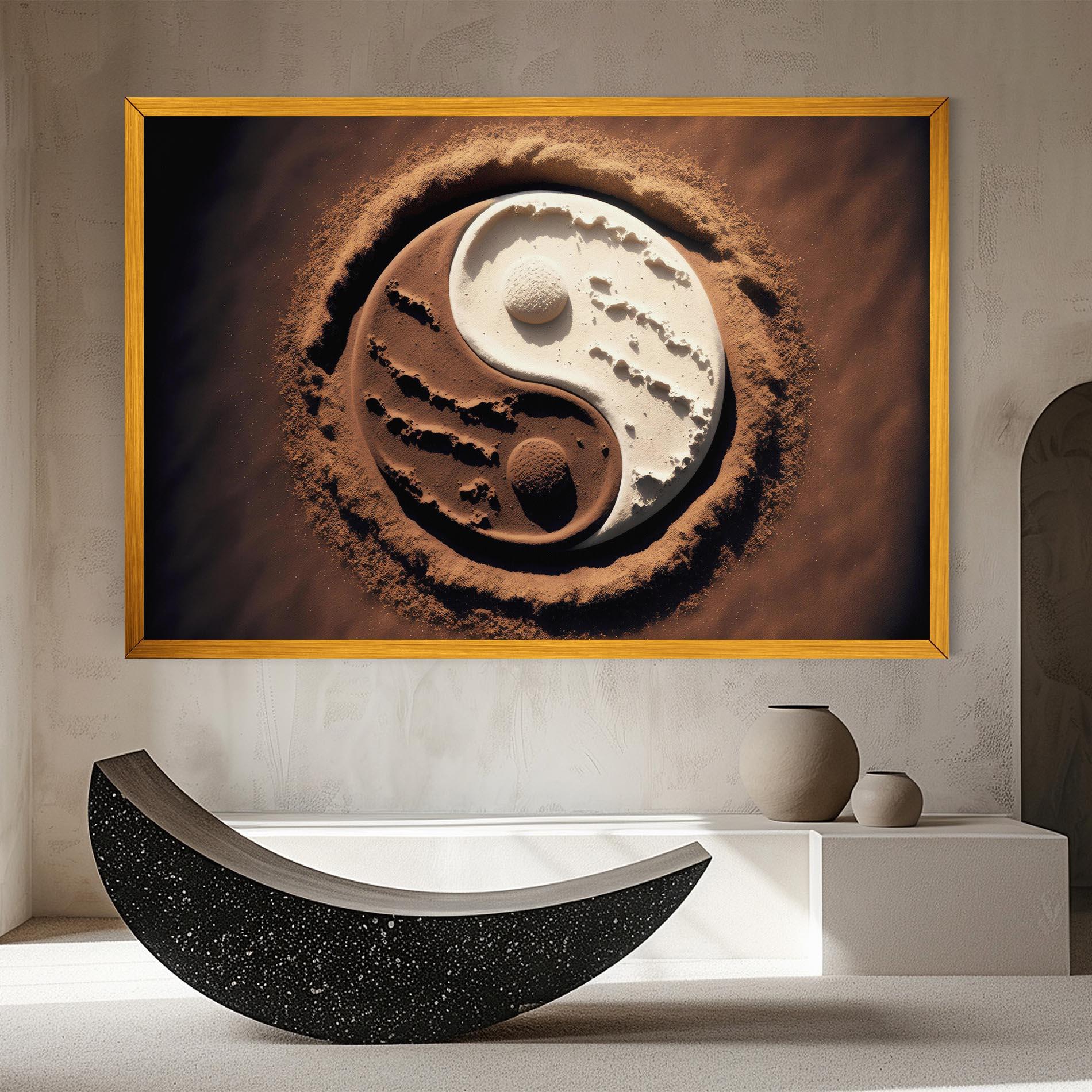 Leinwandbild Earth Yinyang mockup 8