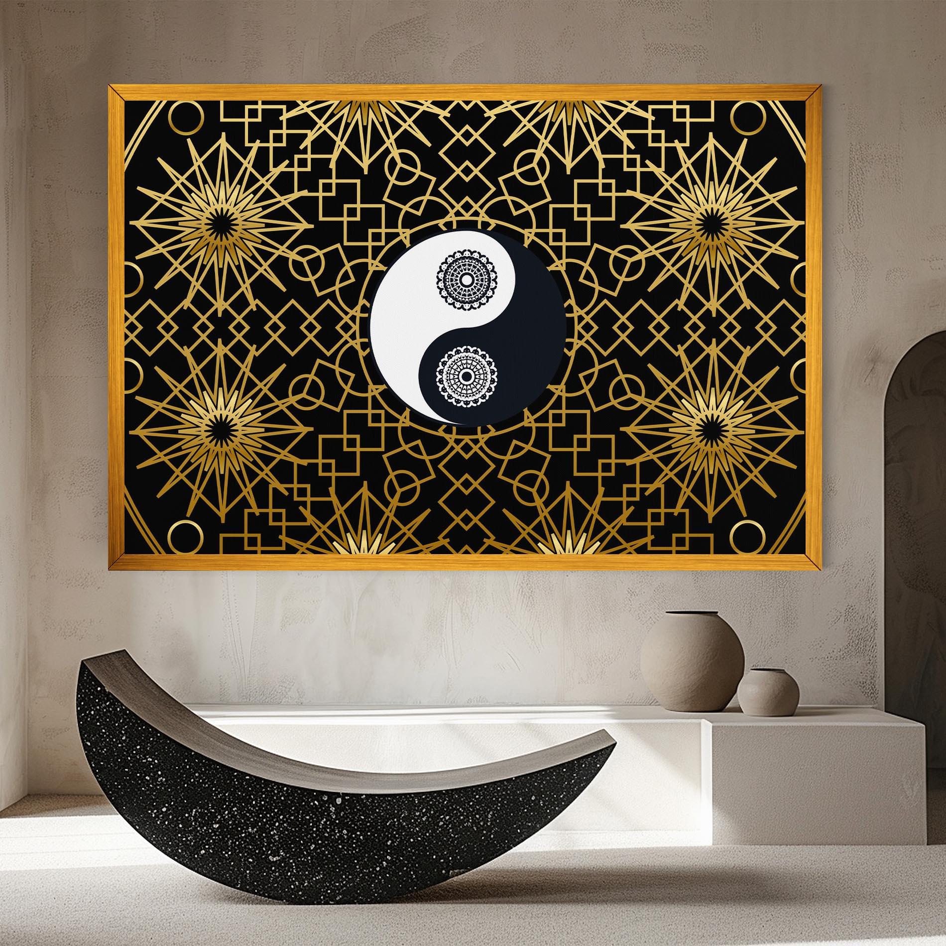 Leinwandbild Meditation Yin Yang mockup 8