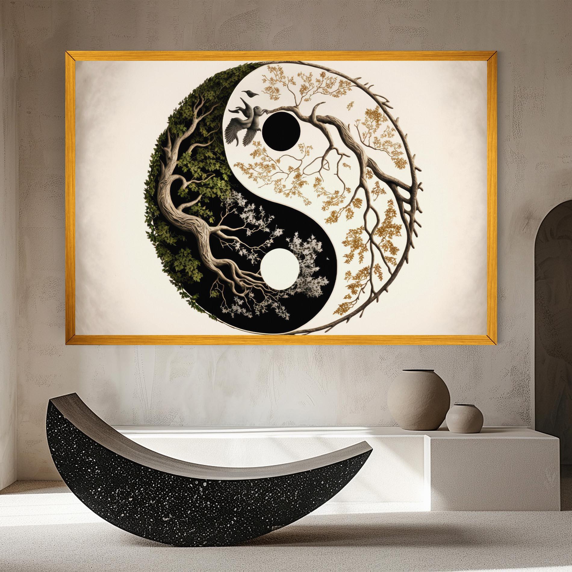 Leinwandbild Tree Yinyang mockup 8