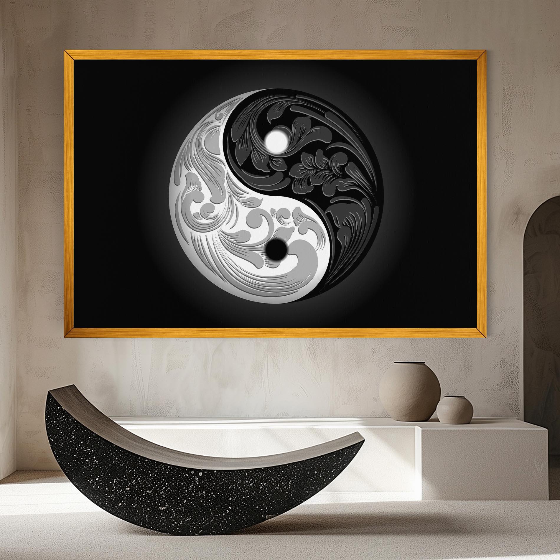 Leinwandbild Yinyang Grey mockup 8