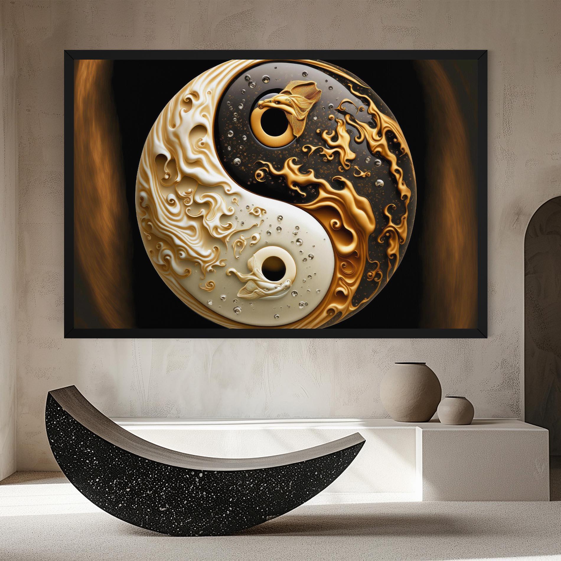 Leinwandbild Caramel Yinyang mockup 8