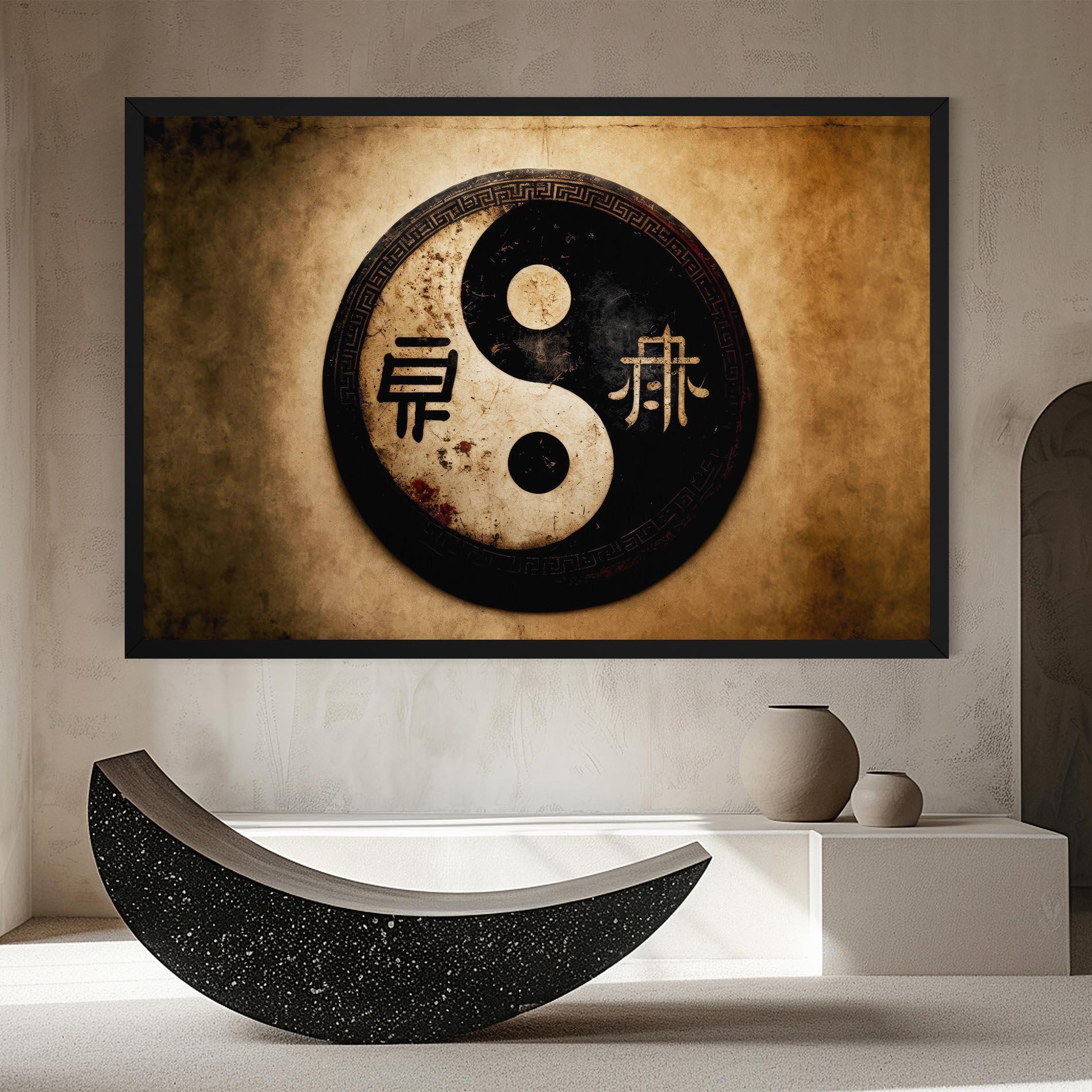 Leinwandbild Chinese Yinyang mockup 8