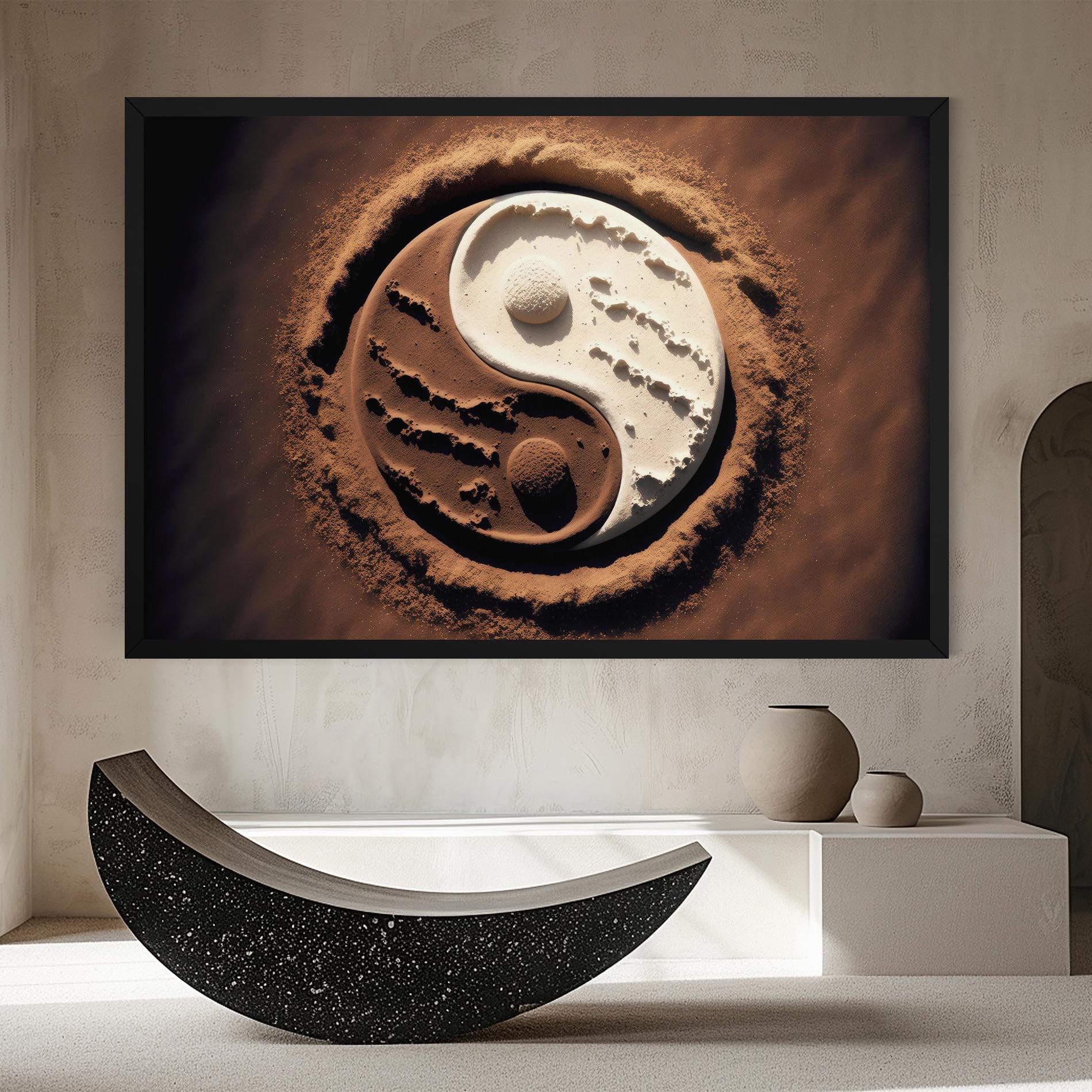 Leinwandbild Earth Yinyang mockup 8