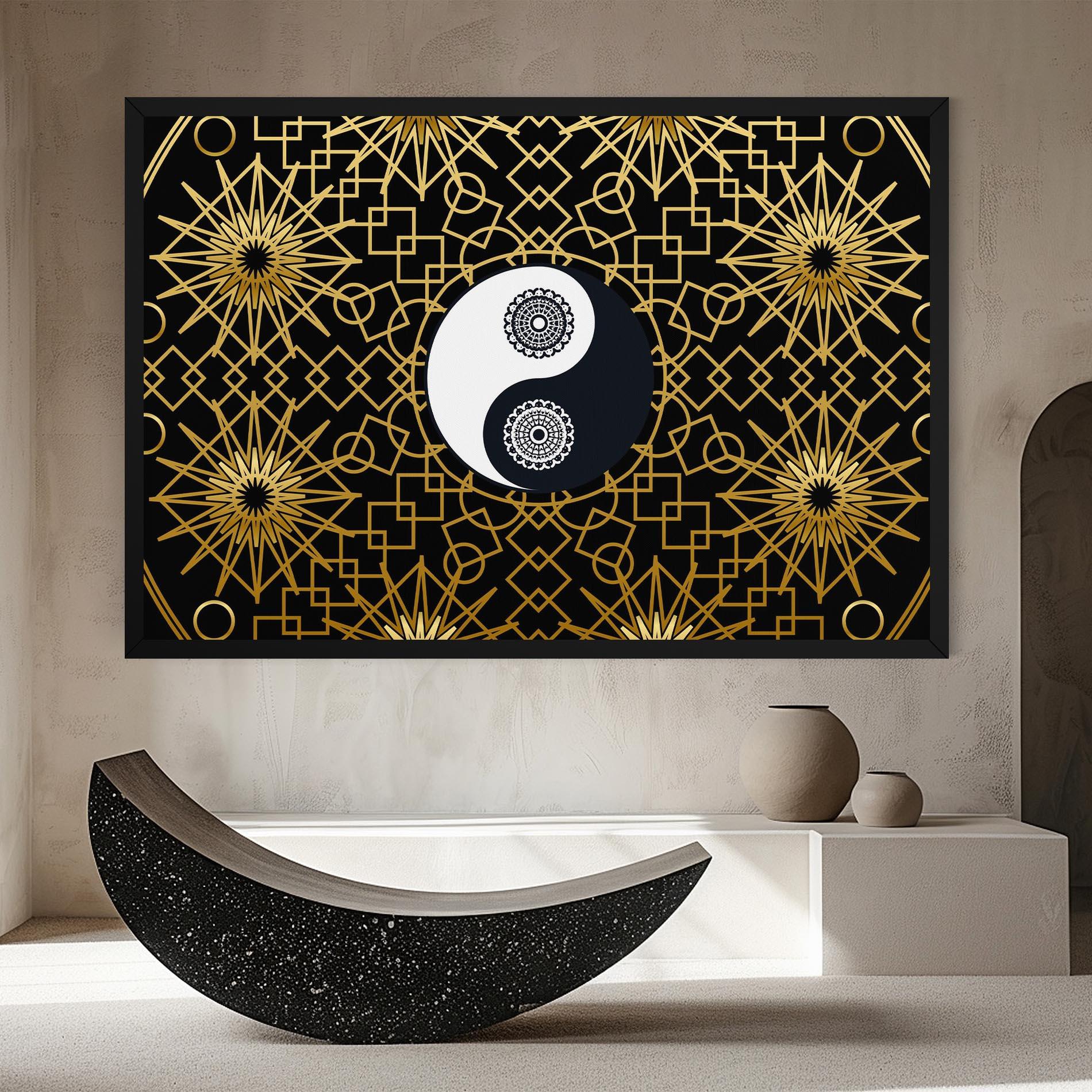 Leinwandbild Meditation Yin Yang mockup 8
