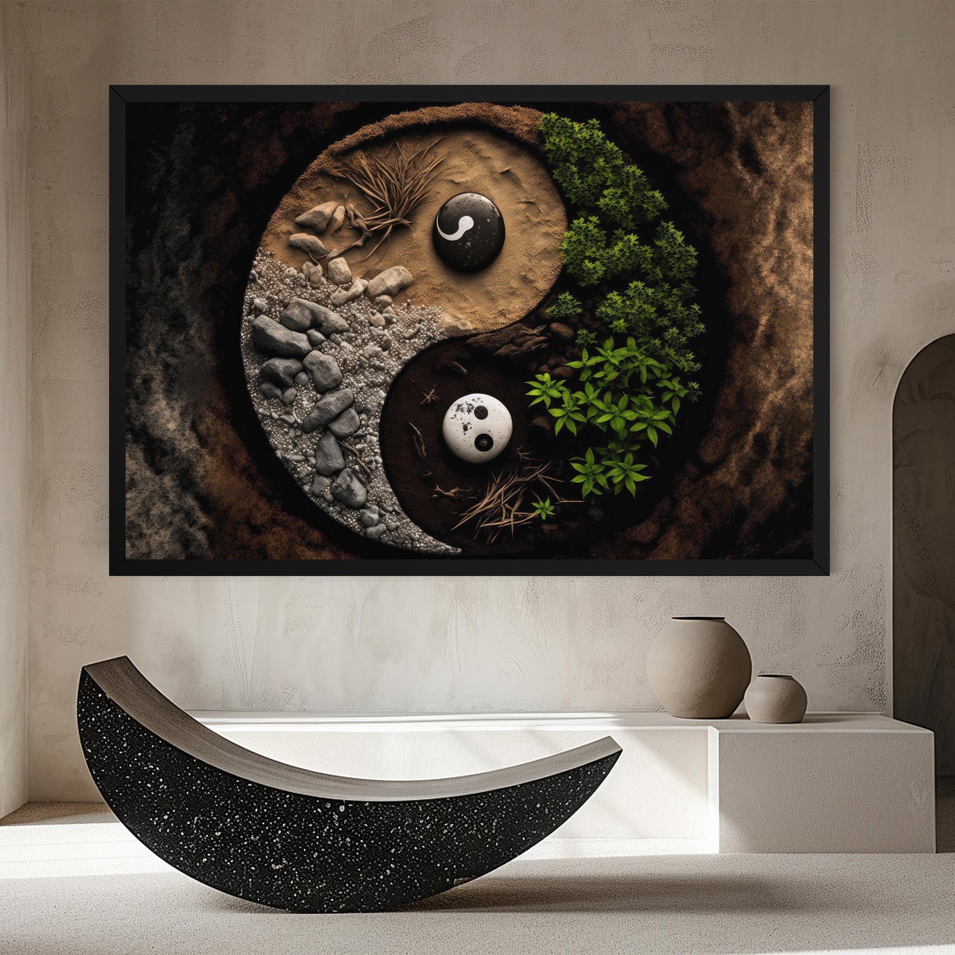 Leinwandbild Nature Yinyang mockup 8