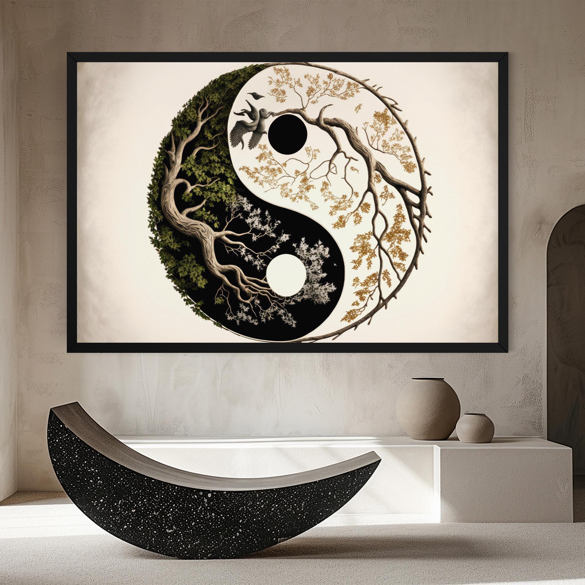 Leinwandbild Tree Yinyang mockup 8