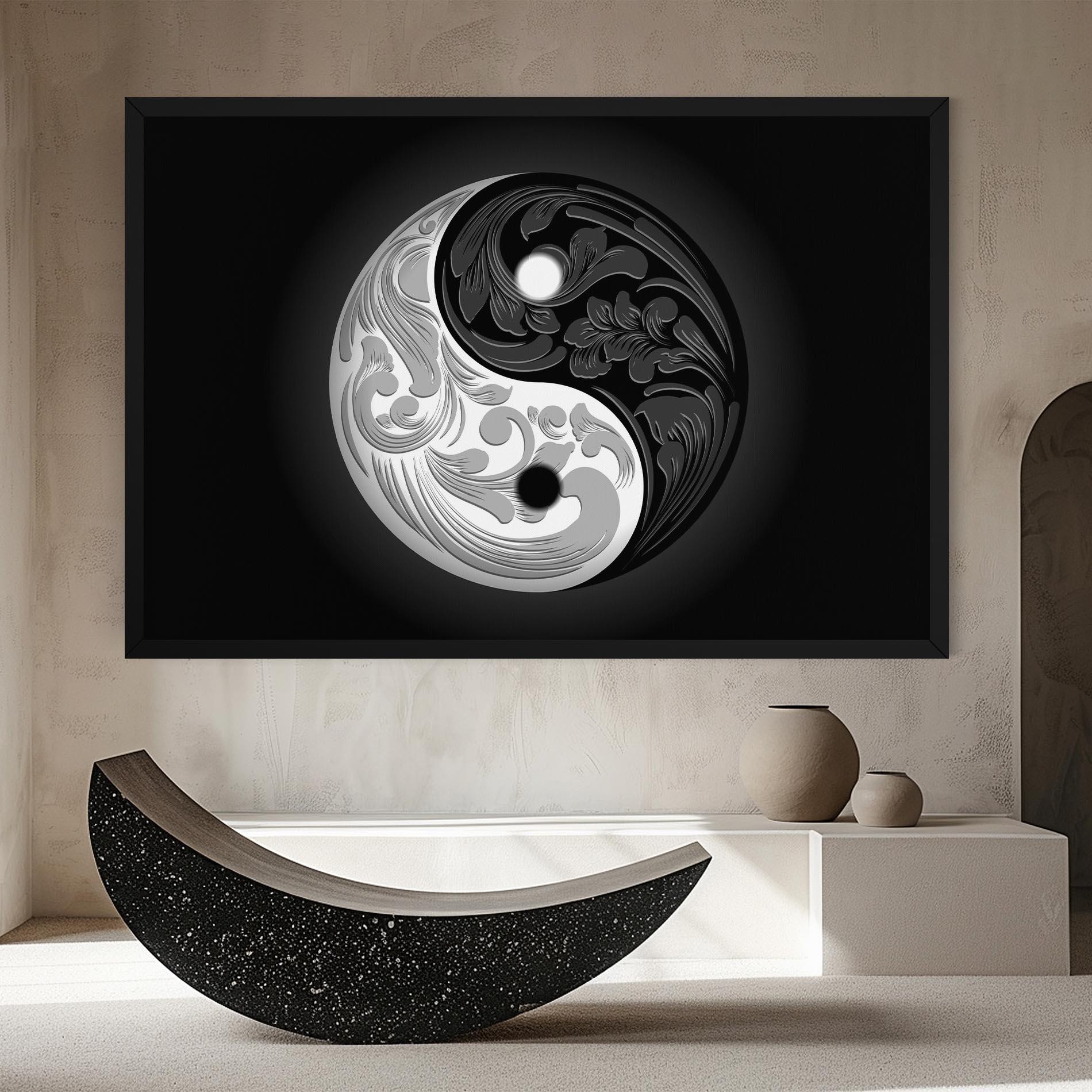 Leinwandbild Yinyang Grey mockup 8