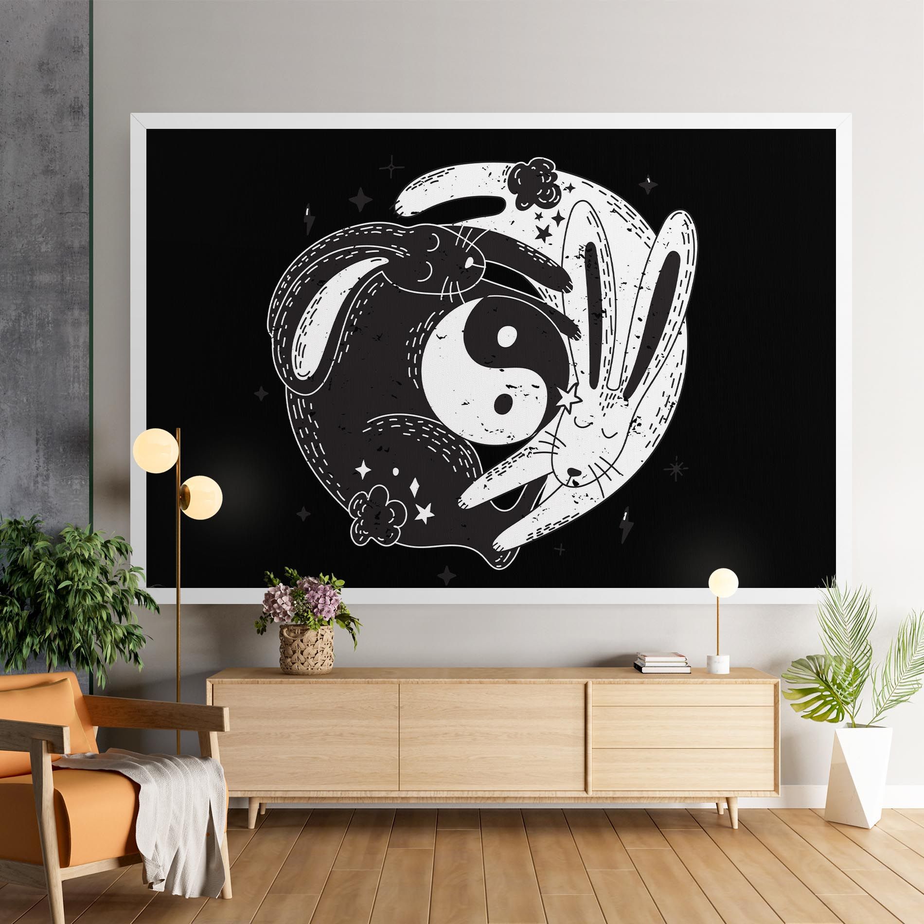 Bunny Yinyang mockup 9