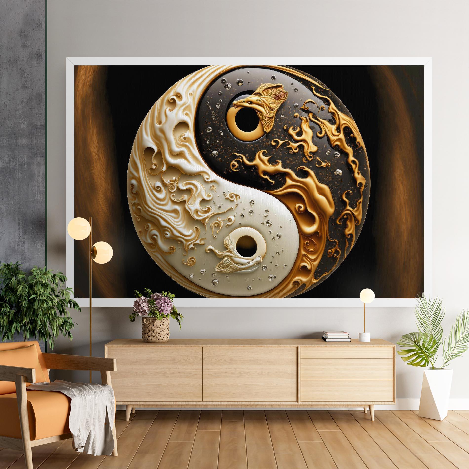 Leinwandbild Caramel Yinyang mockup 9