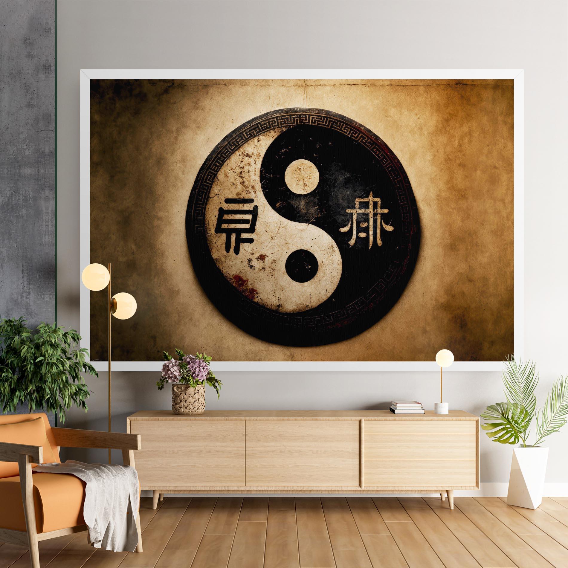 Leinwandbild Chinese Yinyang mockup 9