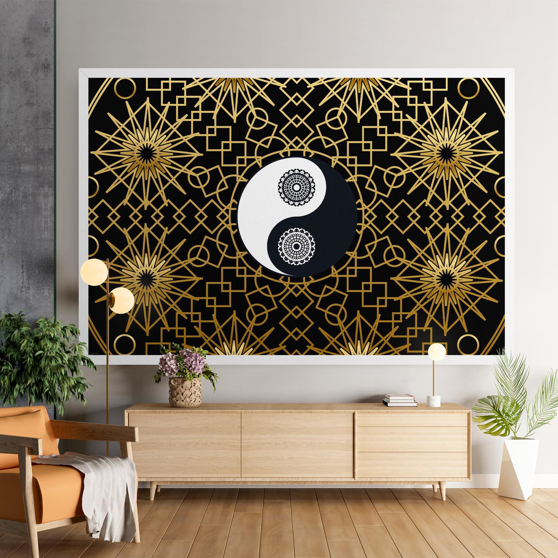 Leinwandbild Meditation Yin Yang mockup 9
