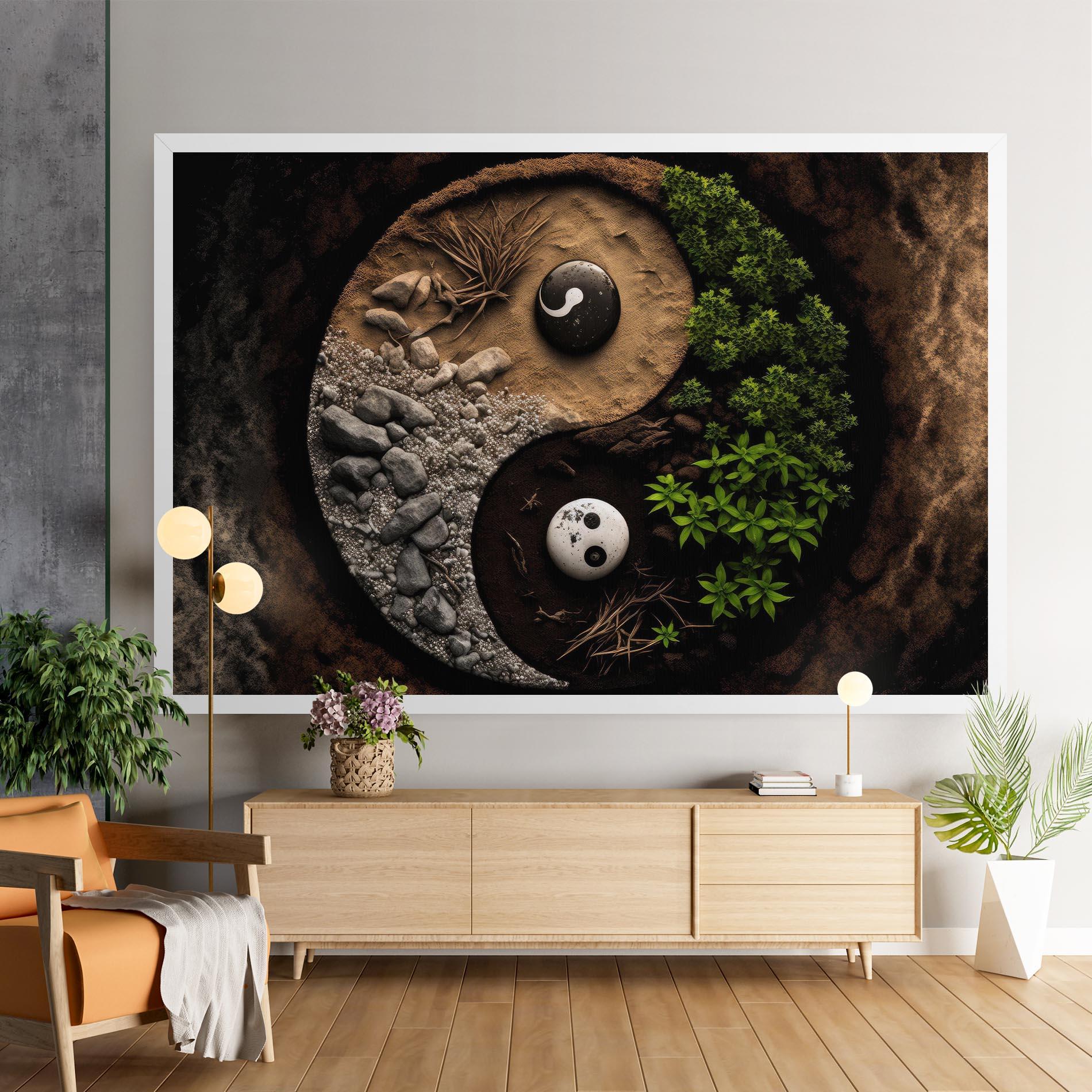 Leinwandbild Nature Yinyang mockup 9