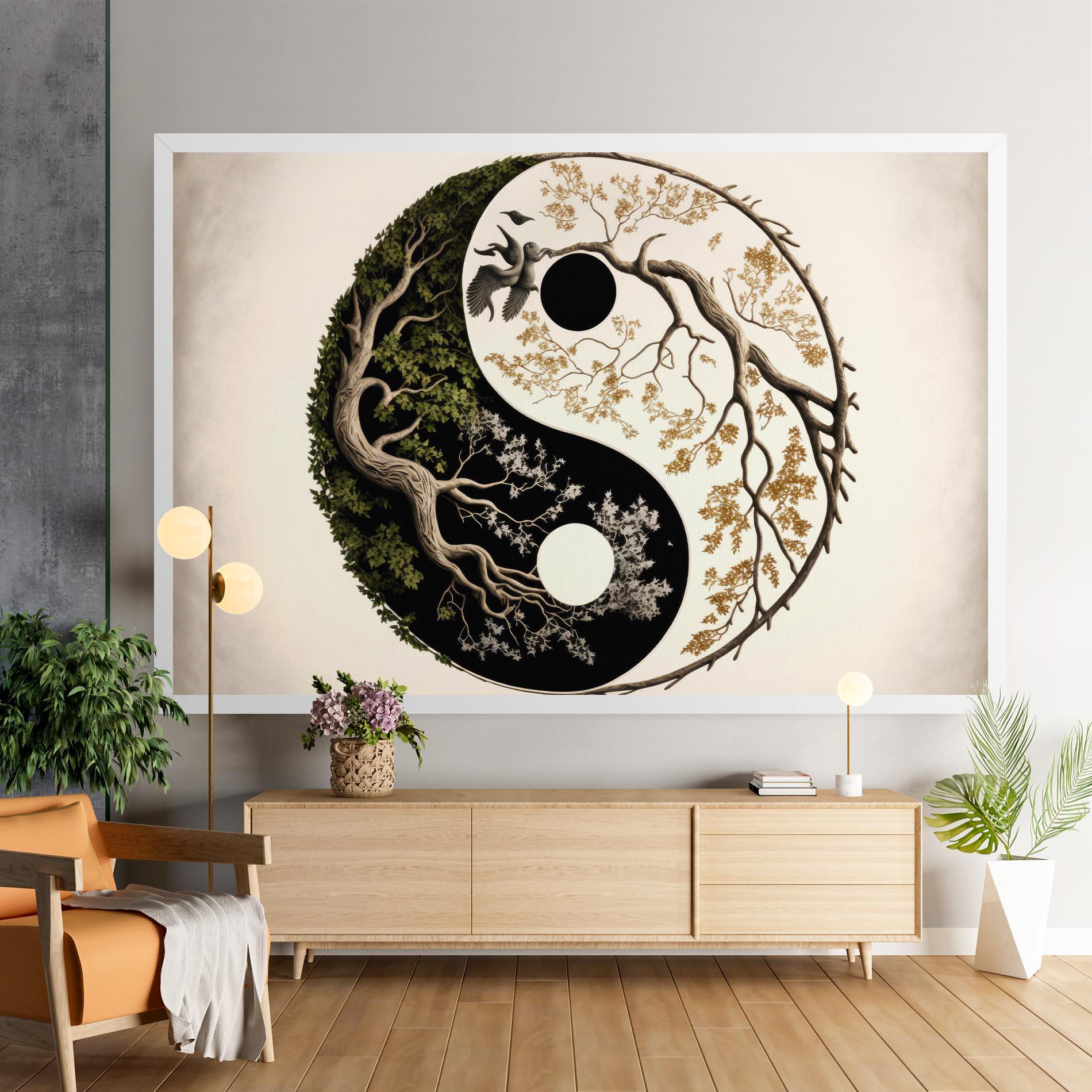 Leinwandbild Tree Yinyang mockup 9