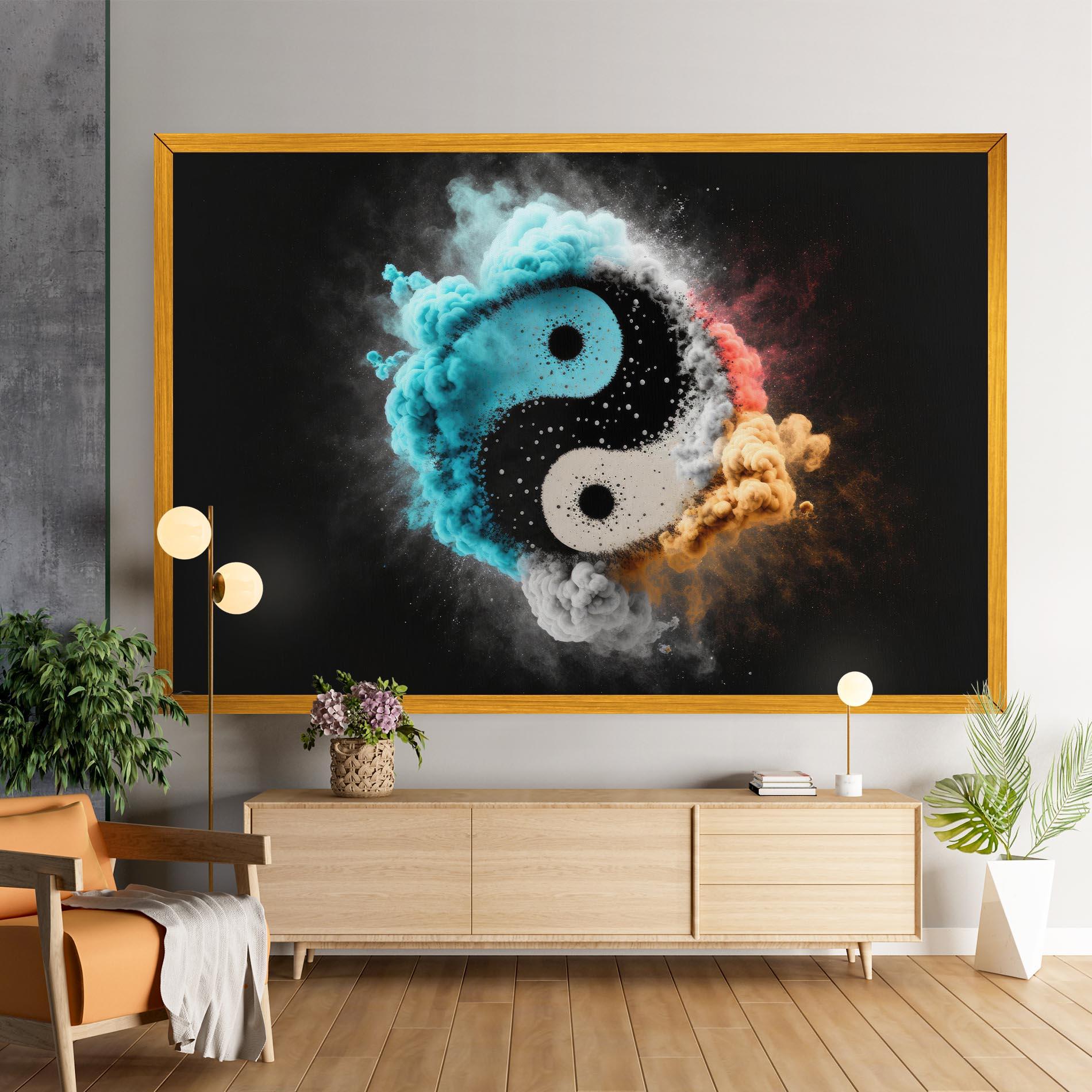 Leinwandbild Blue Smoke Yinuang mockup 9