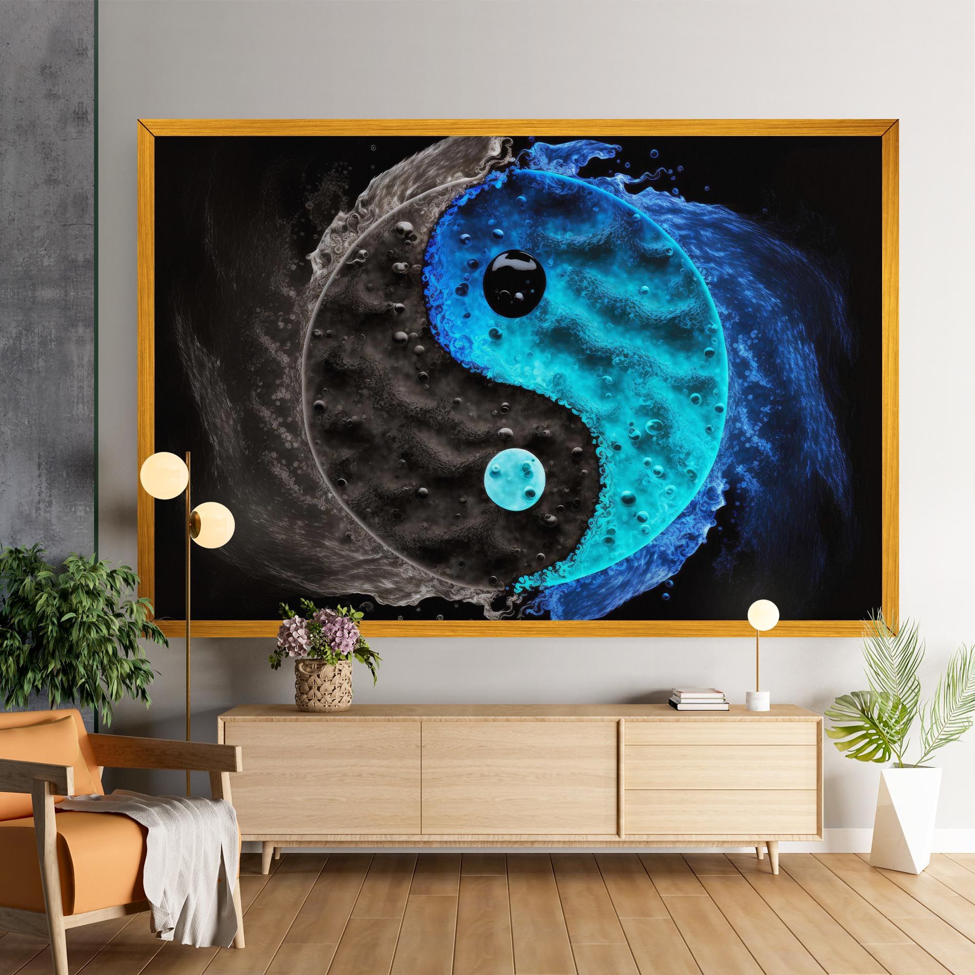 Blue Water Yinyang mockup 9