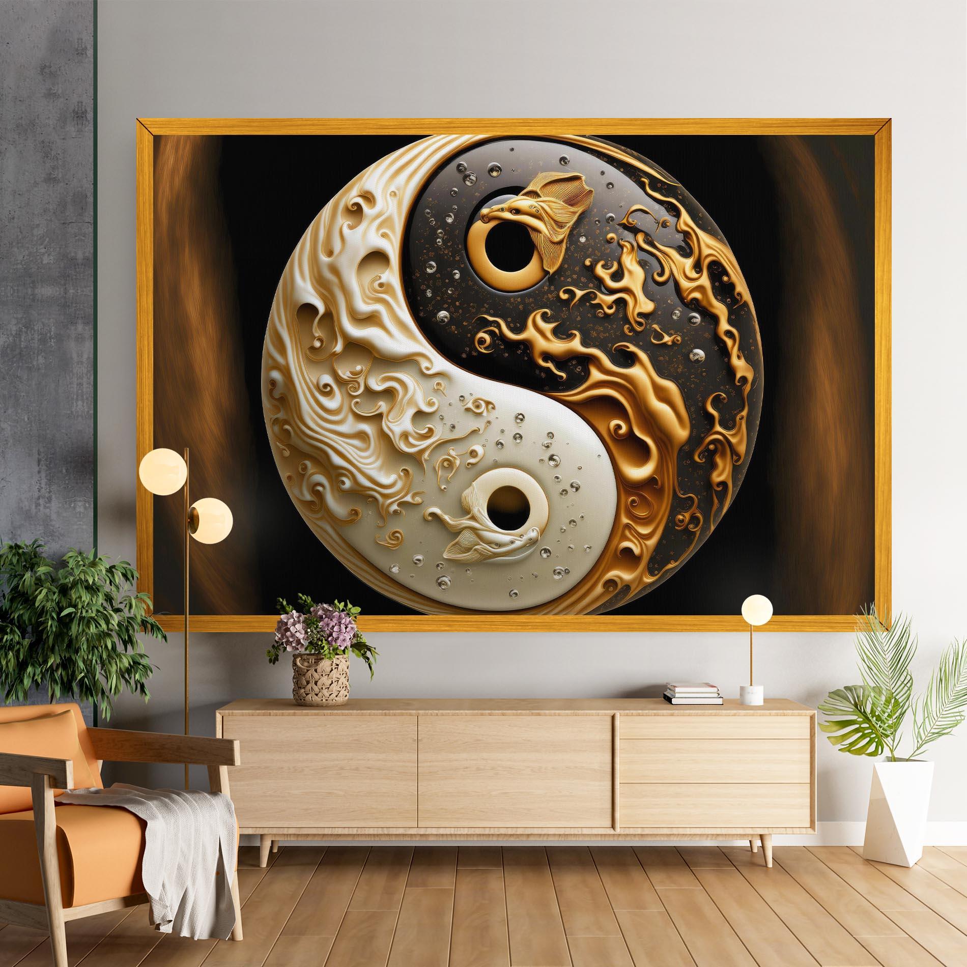 Leinwandbild Caramel Yinyang mockup 9