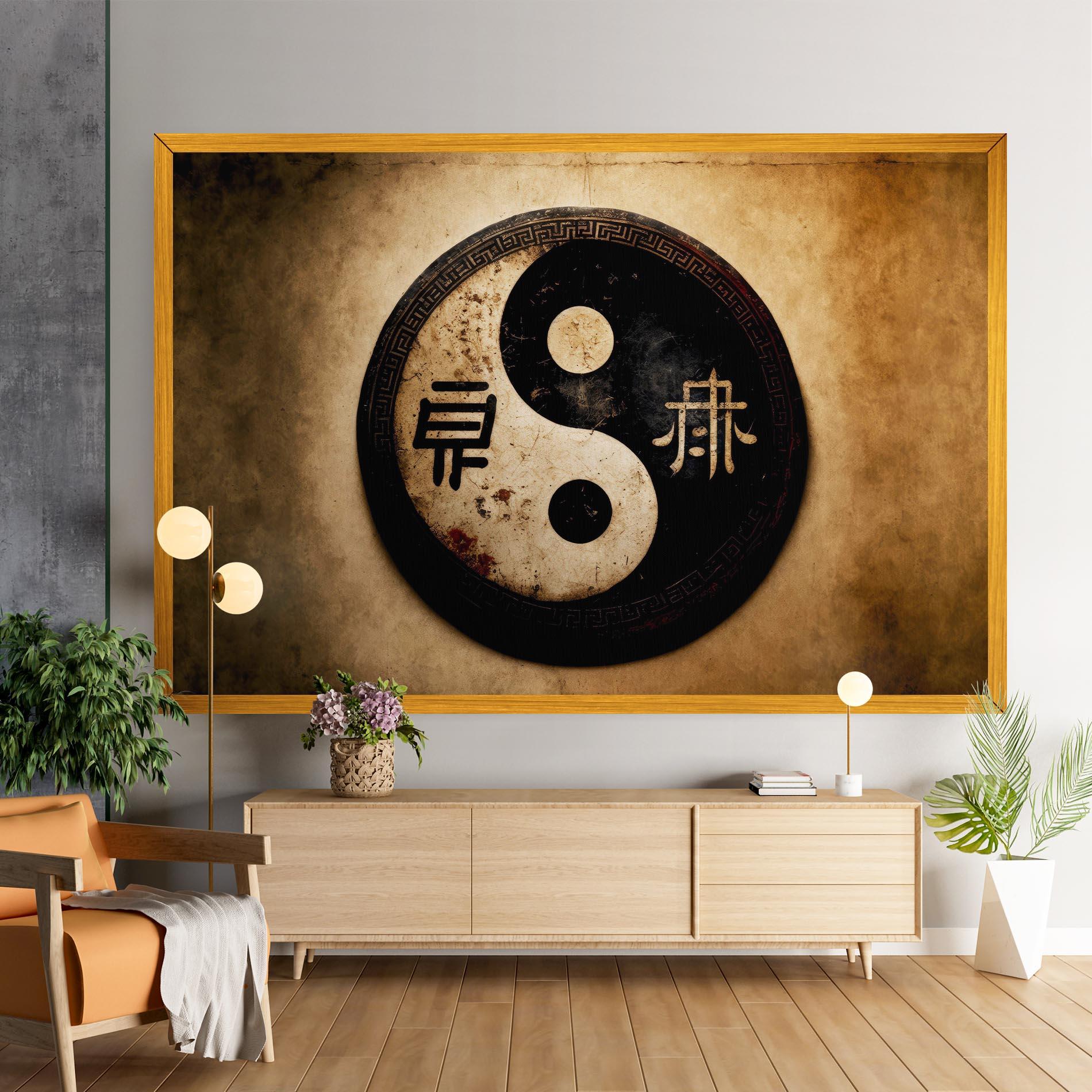 Leinwandbild Chinese Yinyang mockup 9