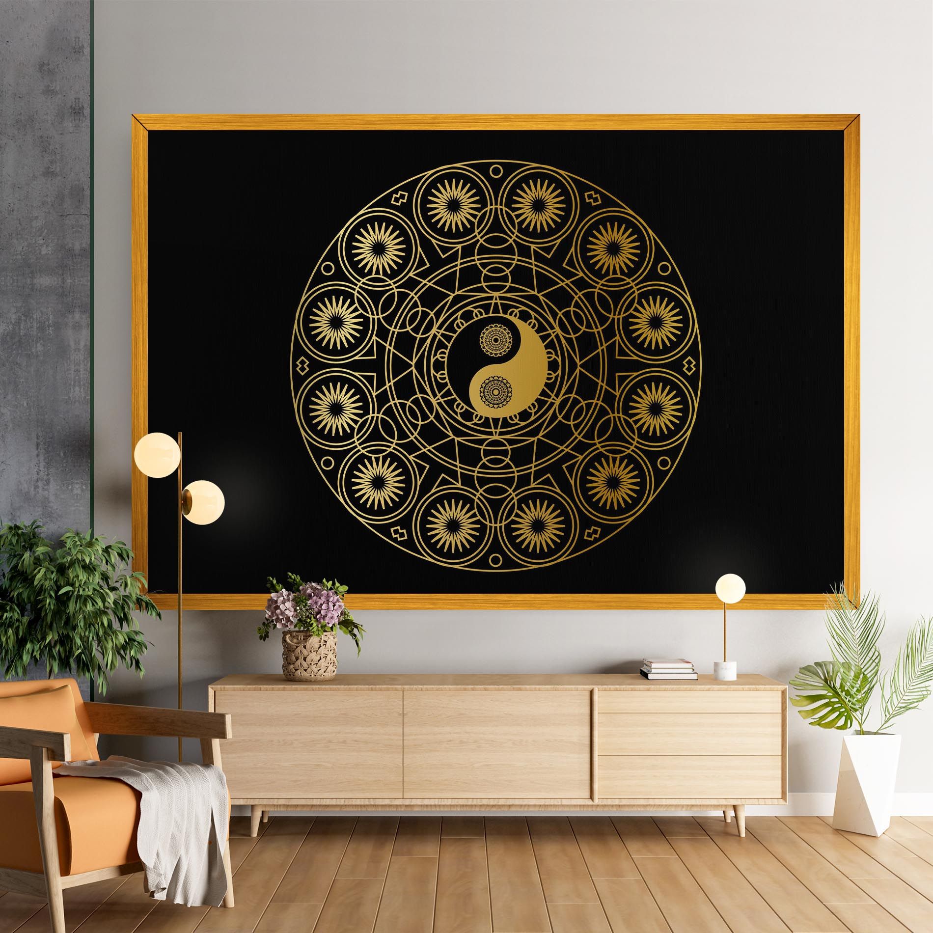 Gold Meditation Mandala mockup 9