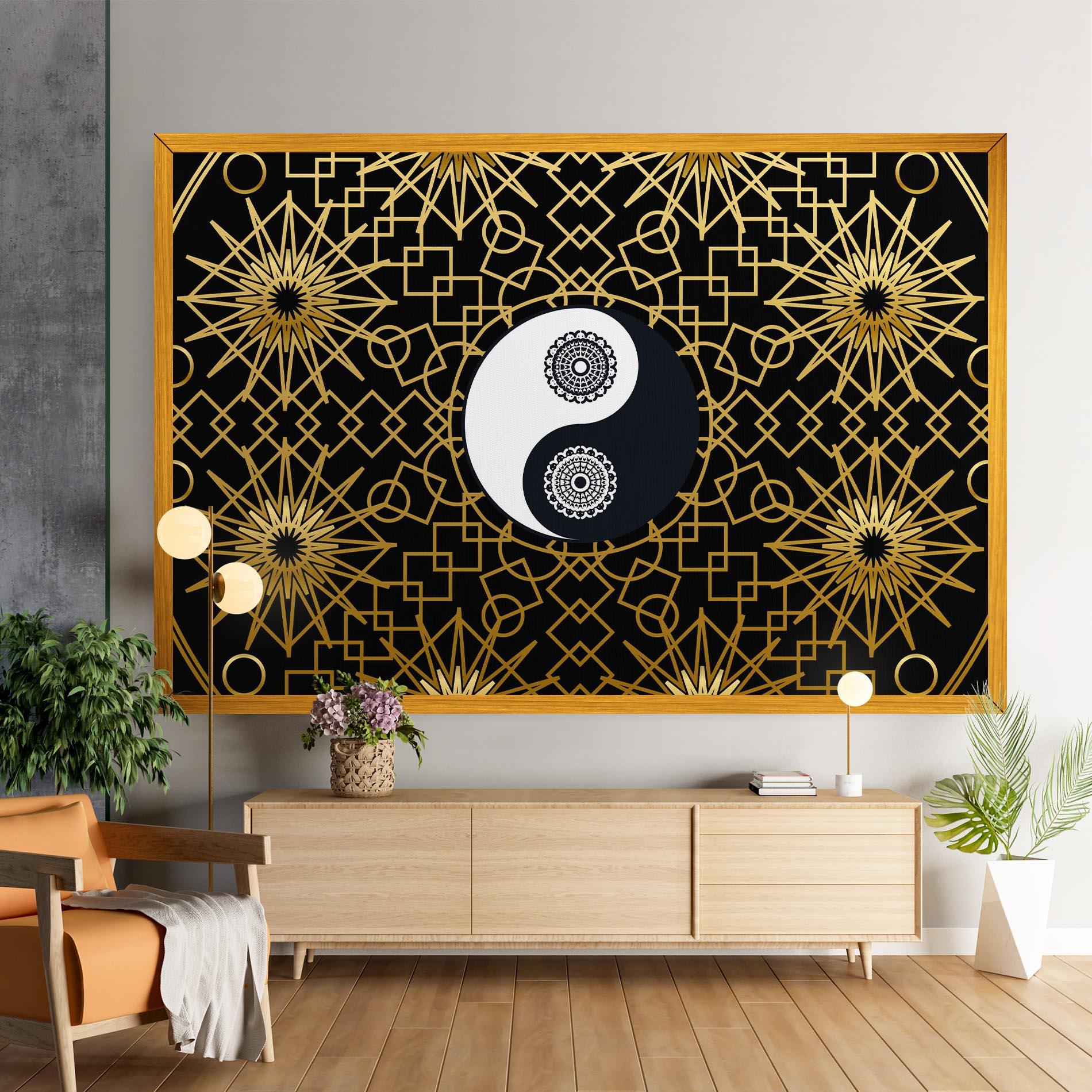 Leinwandbild Meditation Yin Yang mockup 9