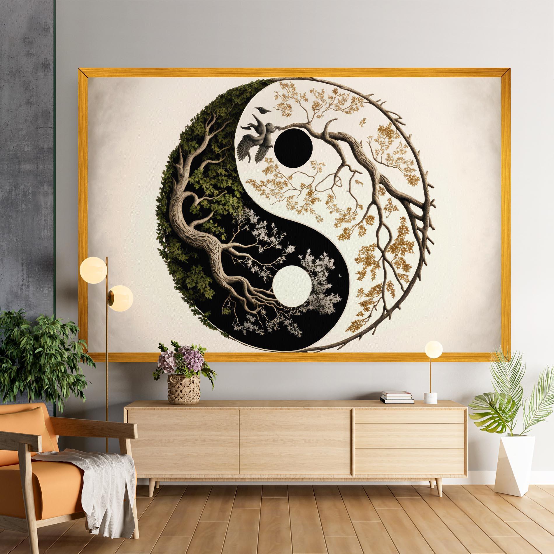 Leinwandbild Tree Yinyang mockup 9