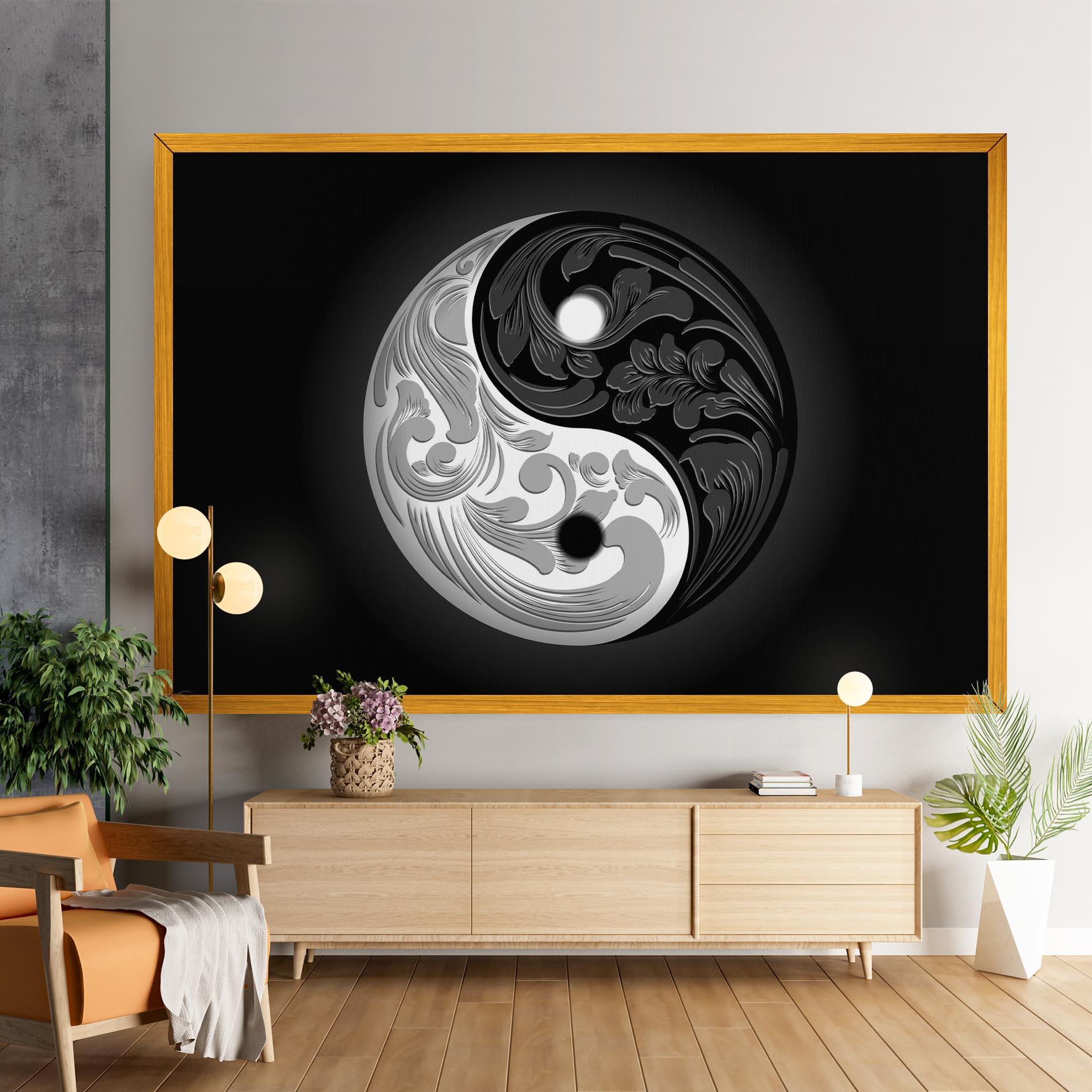 Leinwandbild Yinyang Grey mockup 9