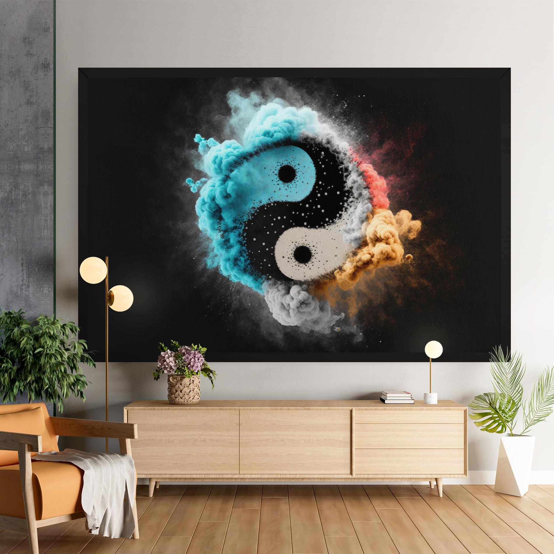 Leinwandbild Blue Smoke Yinuang mockup 9