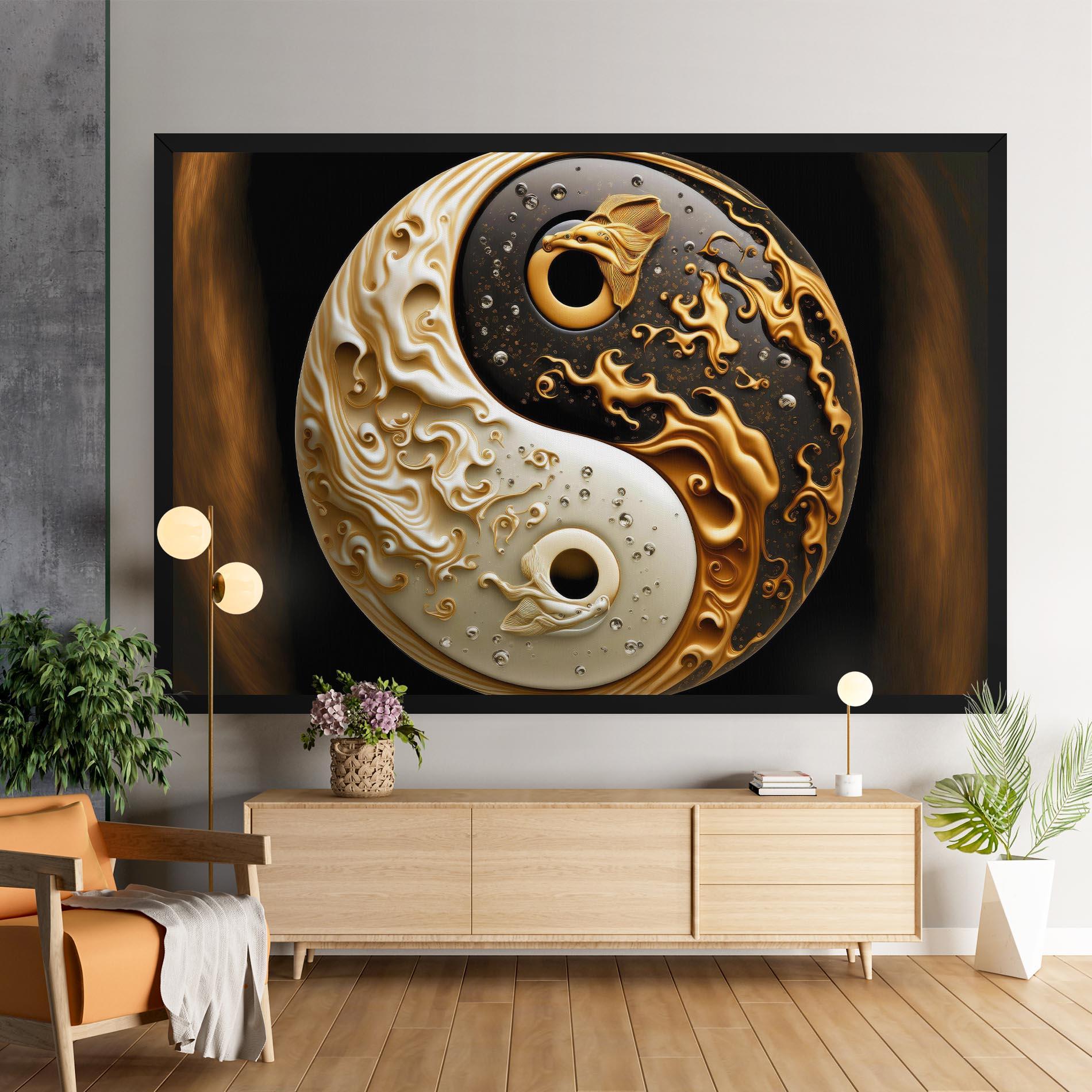 Leinwandbild Caramel Yinyang mockup 9