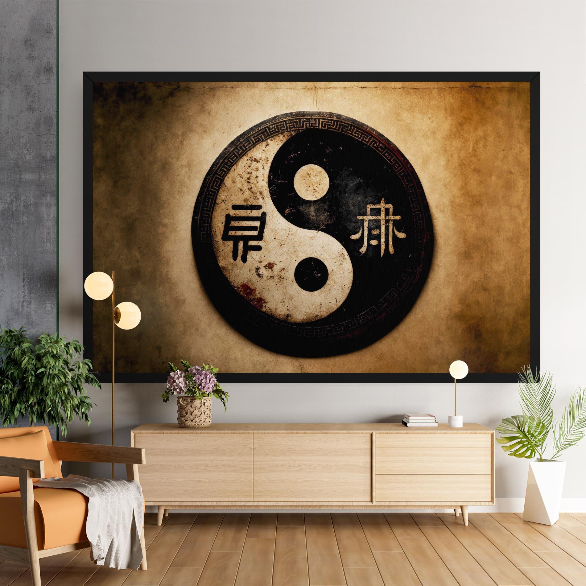Leinwandbild Chinese Yinyang mockup 9
