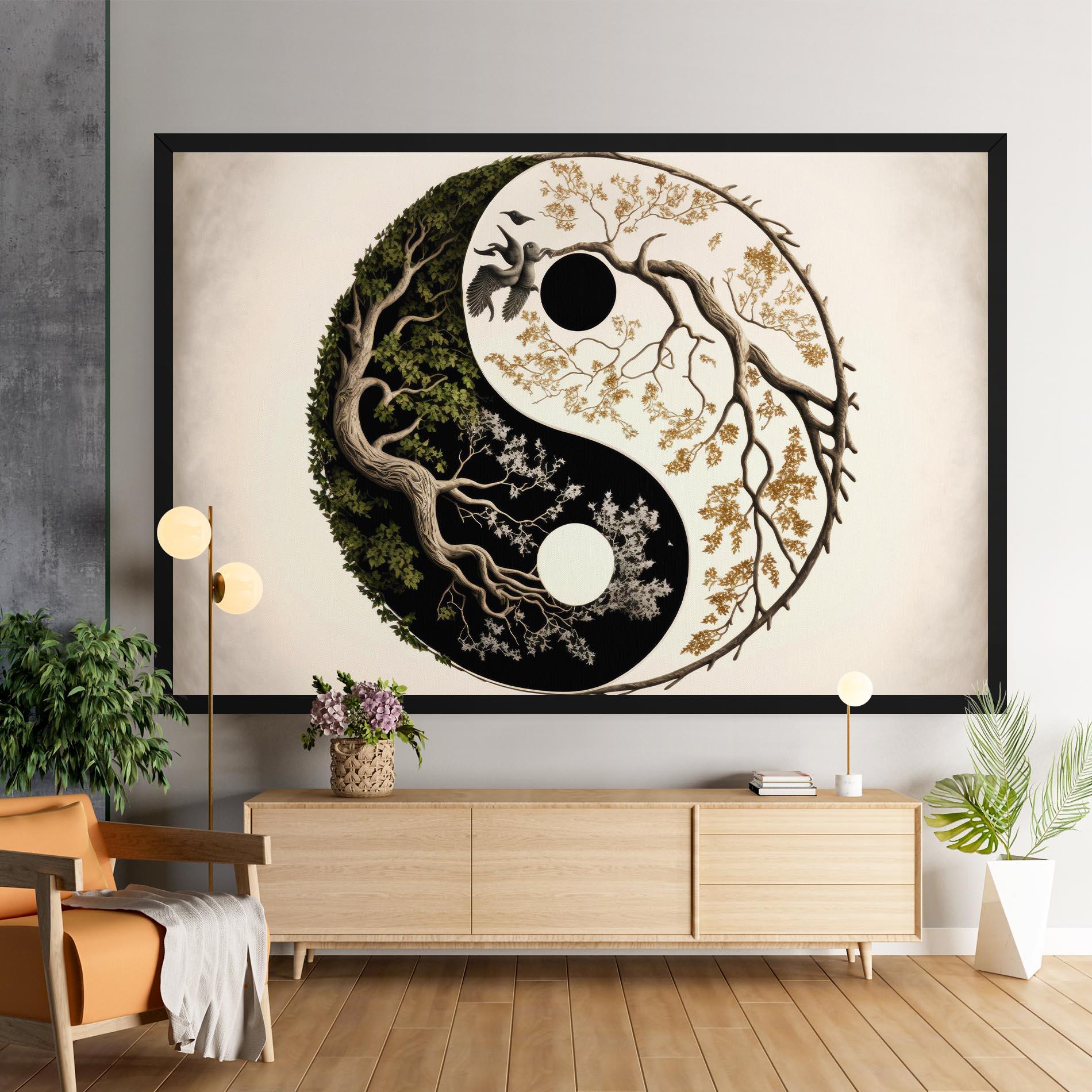 Leinwandbild Tree Yinyang mockup 9