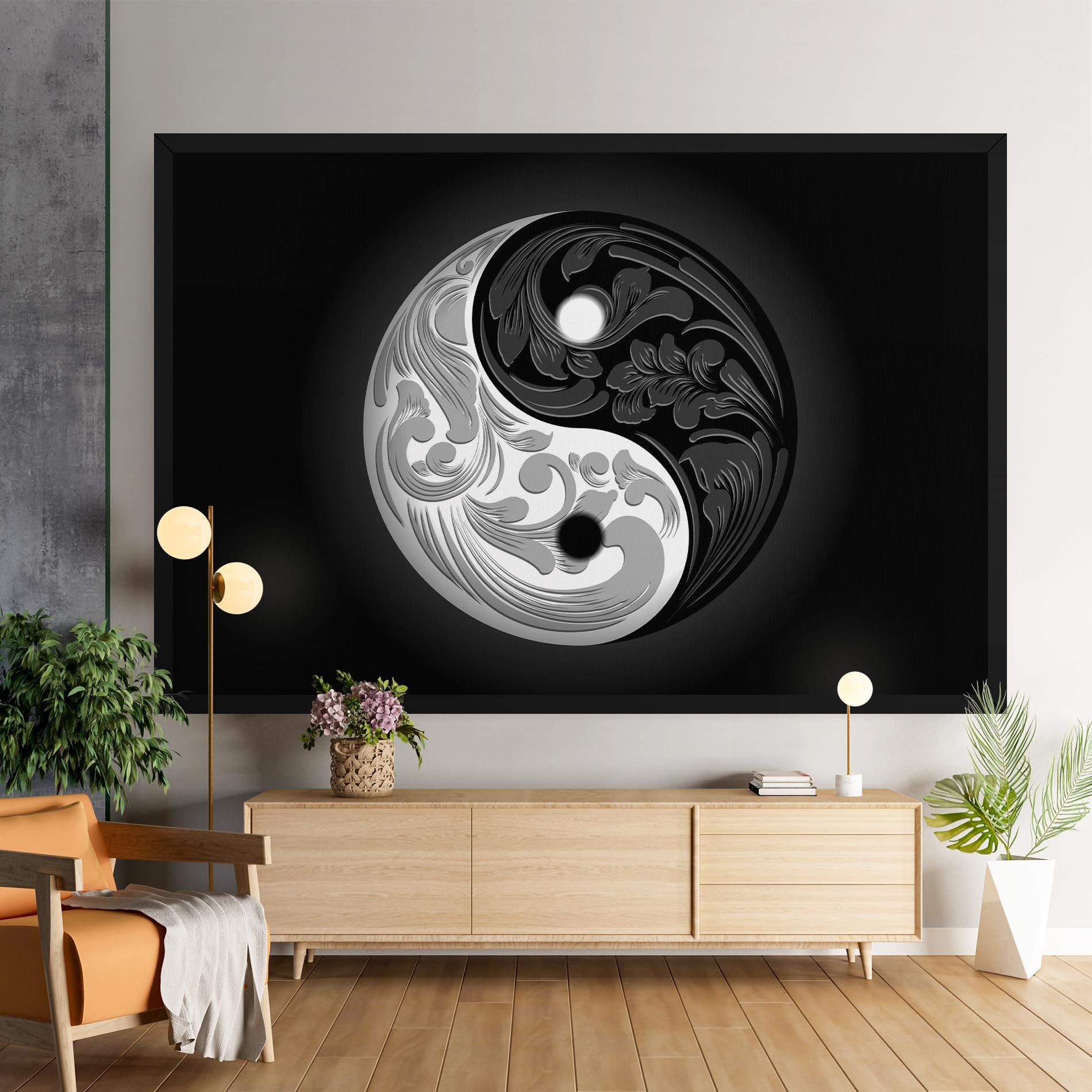 Leinwandbild Yinyang Grey mockup 9