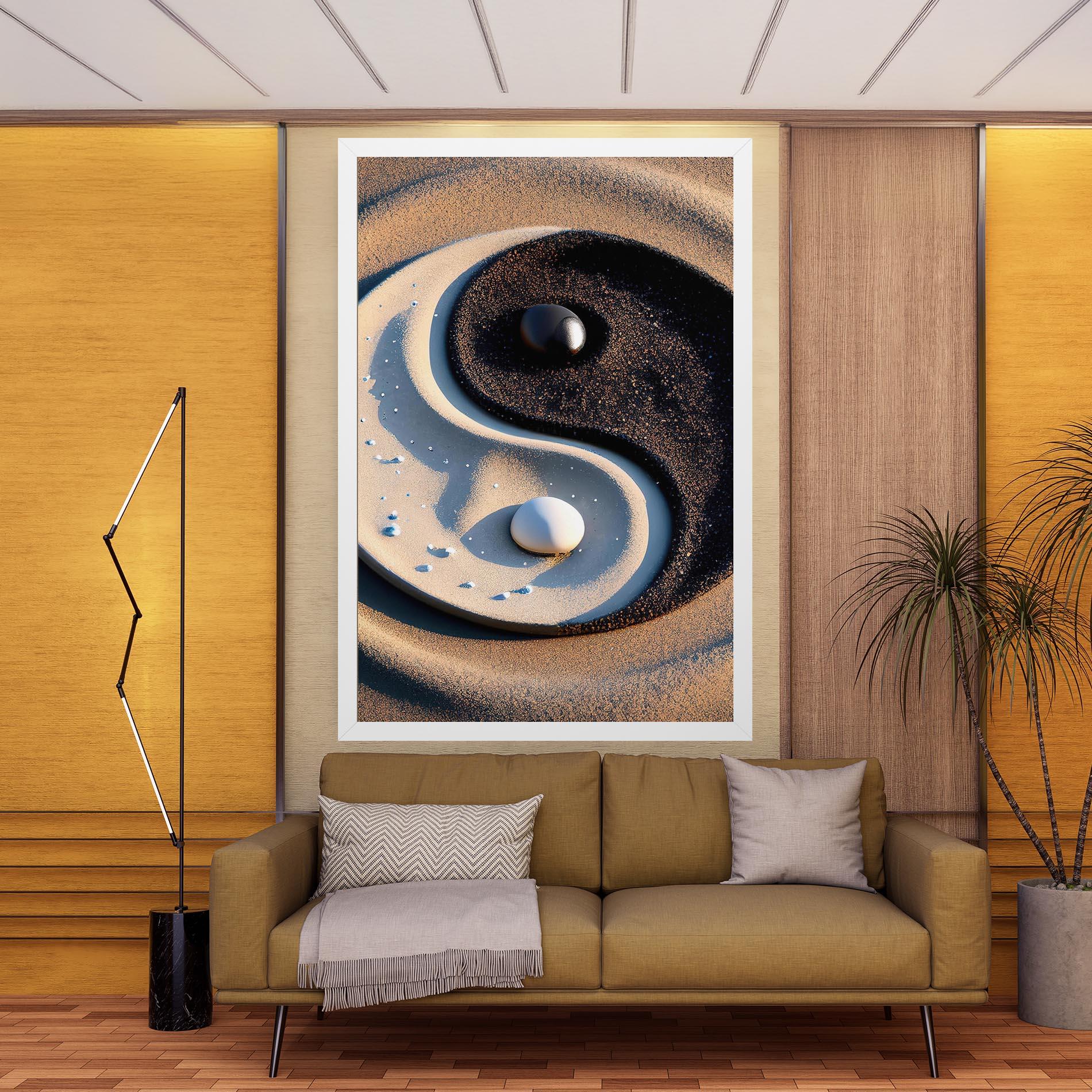 Leinwandbild Pretty Sand Yinyang mockup 9