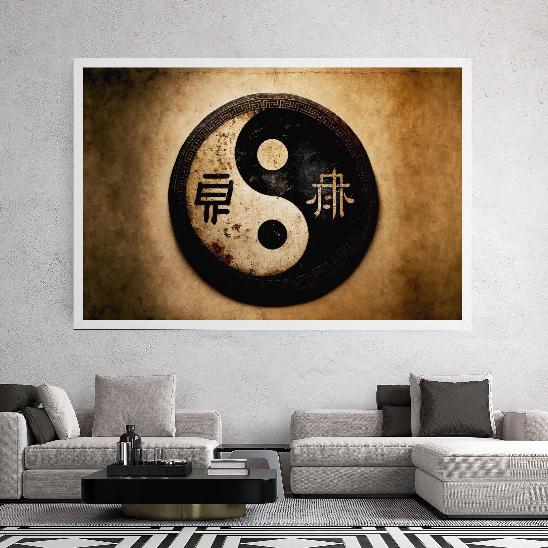 Leinwandbild Chinese Yinyang mockup 2