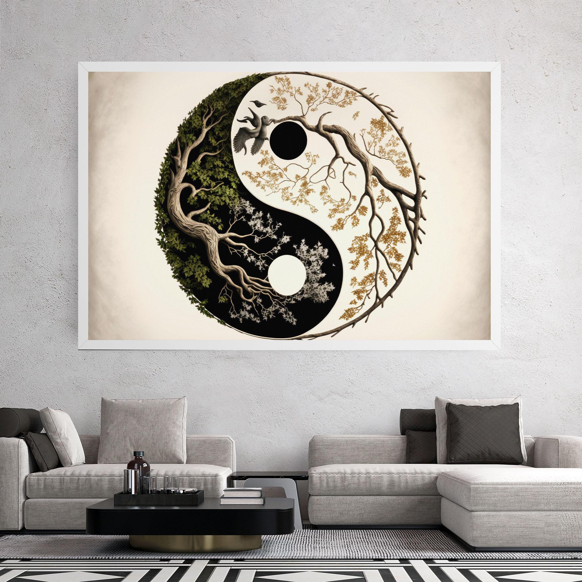 Leinwandbild Tree Yinyang mockup 2