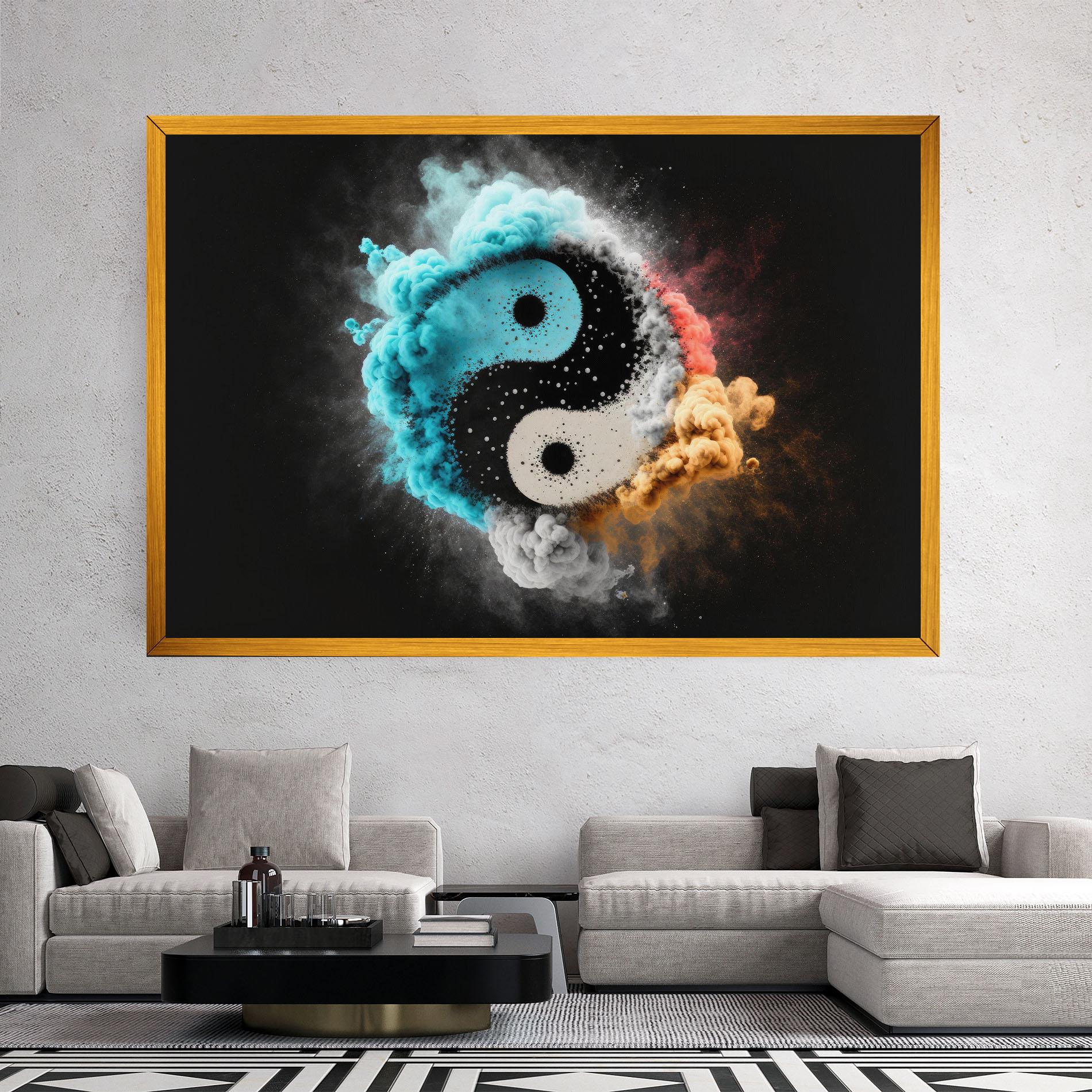 Leinwandbild Blue Smoke Yinuang mockup 2