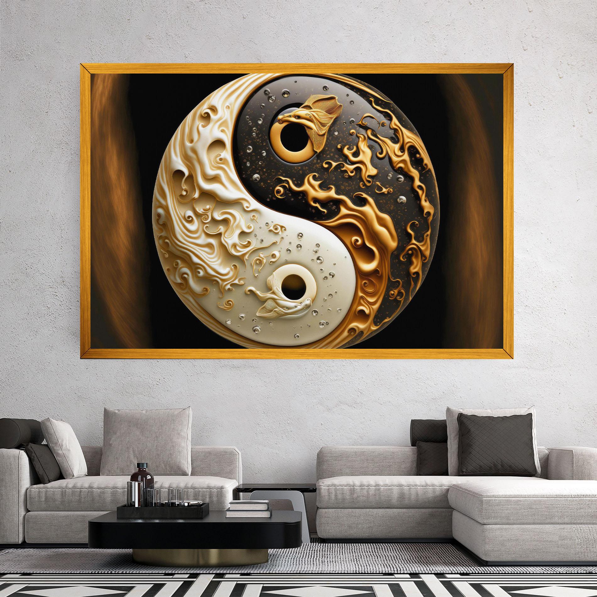 Leinwandbild Caramel Yinyang mockup 2
