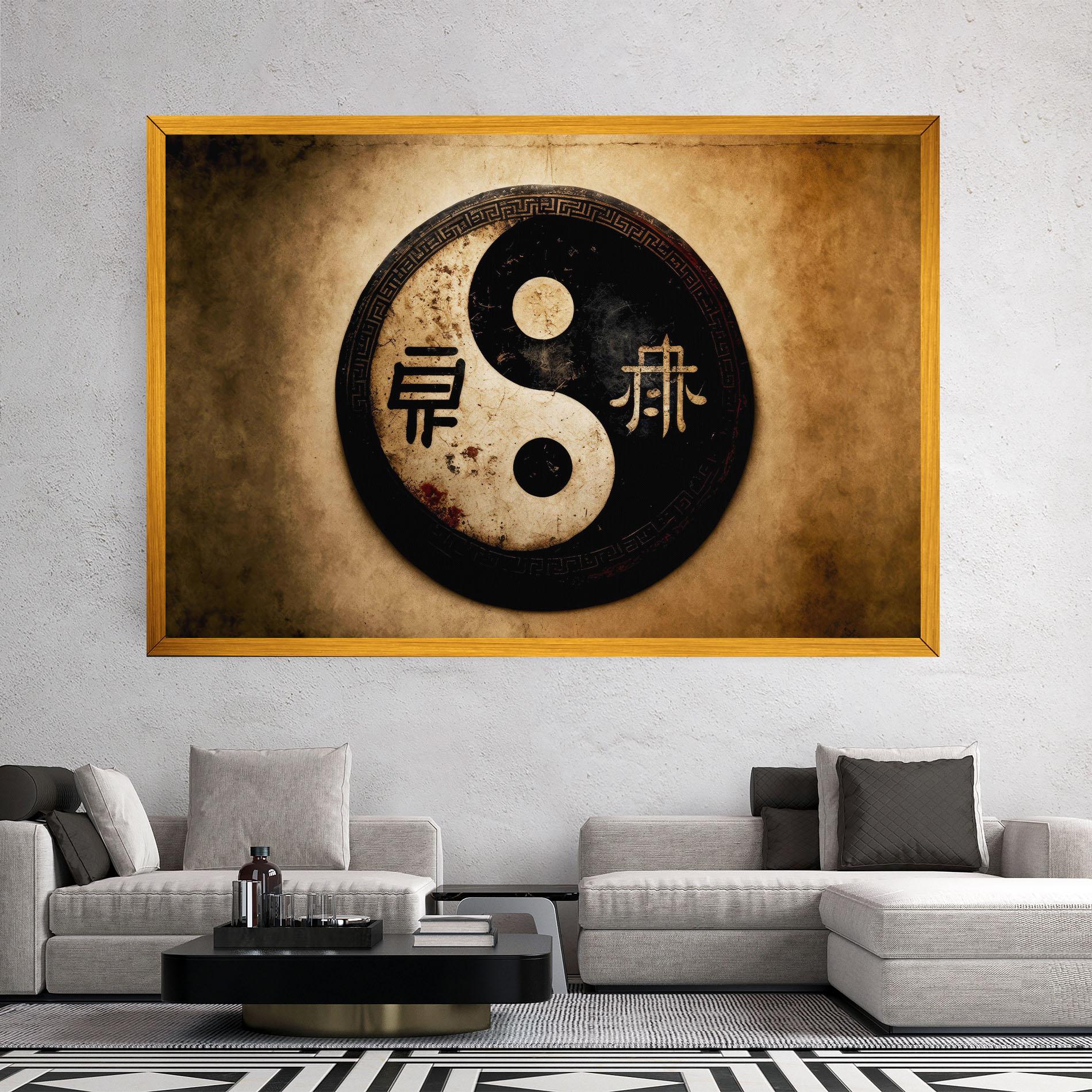 Leinwandbild Chinese Yinyang mockup 2