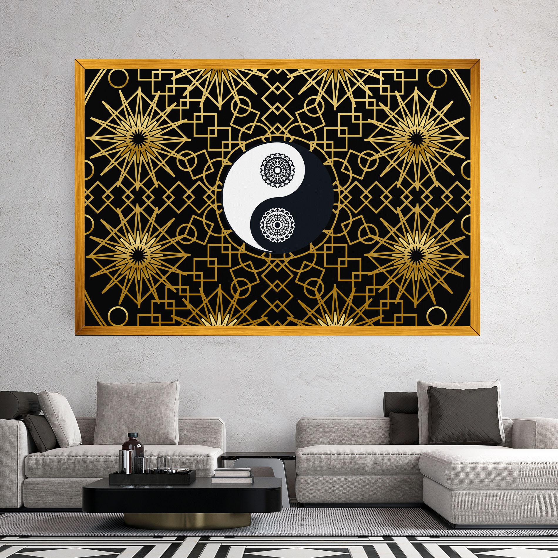 Leinwandbild Meditation Yin Yang mockup 2